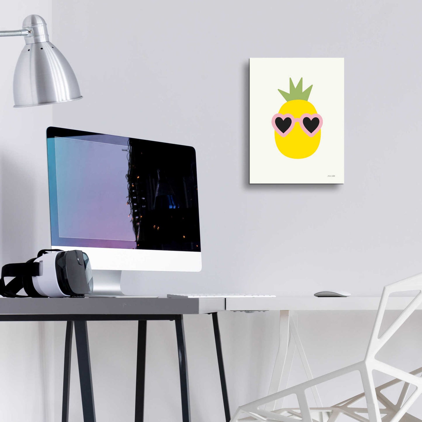 Epic Art 'Sunny Pineapple' by Ann Kelle Designs, Acrylic Glass Wall Art,12x16