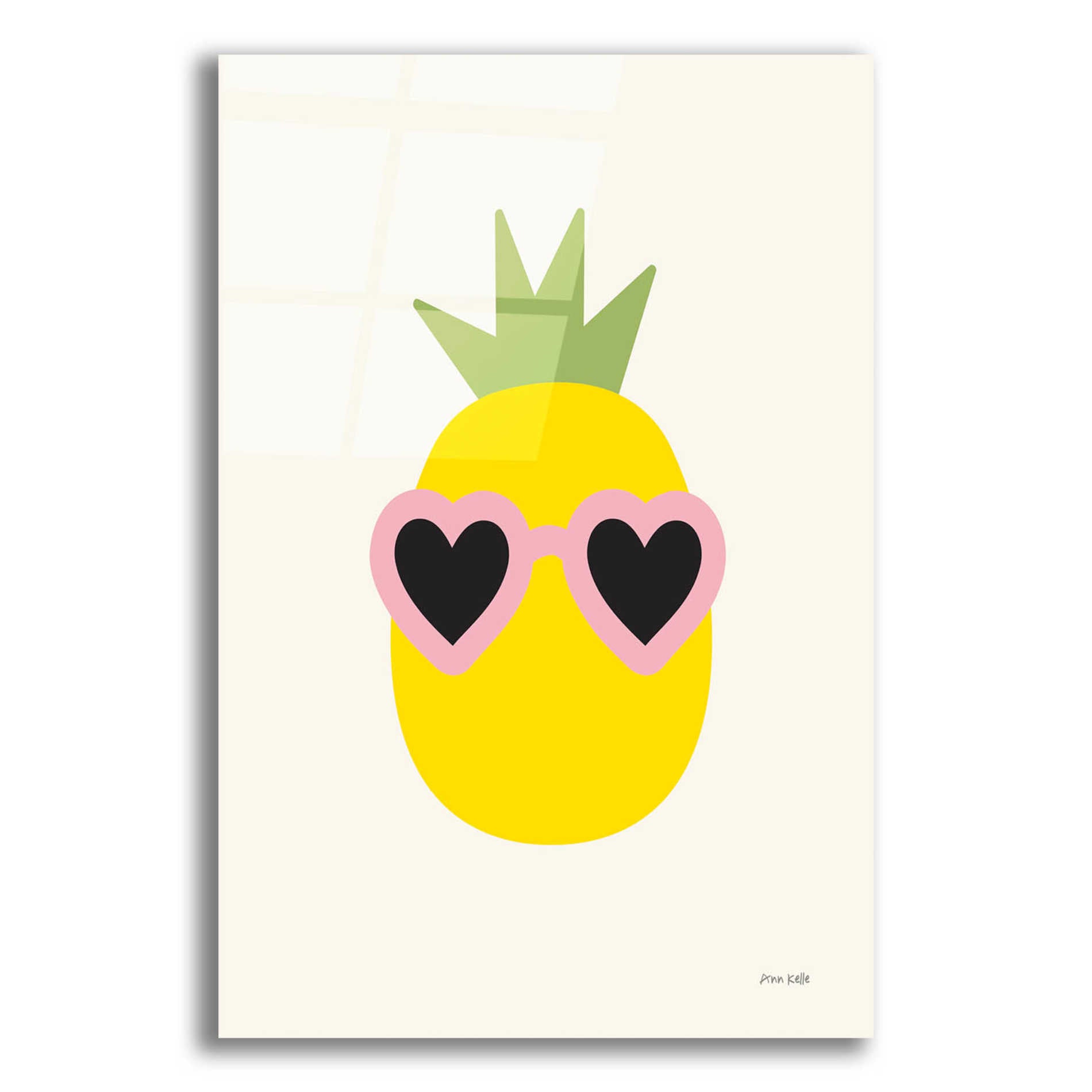 Epic Art 'Sunny Pineapple' by Ann Kelle Designs, Acrylic Glass Wall Art