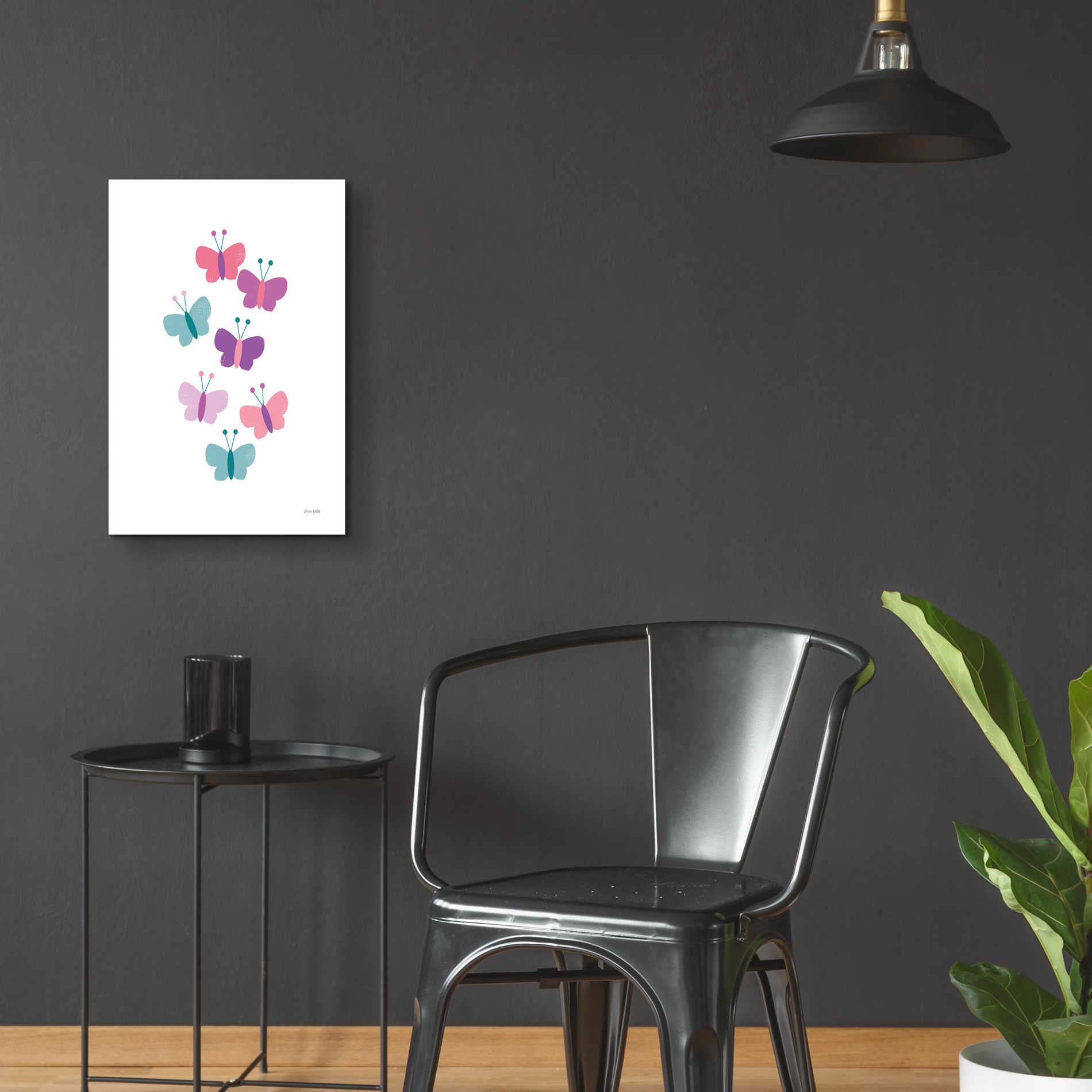 Epic Art 'Butterfly Friends Girly' by Ann Kelle Designs, Acrylic Glass Wall Art,16x24