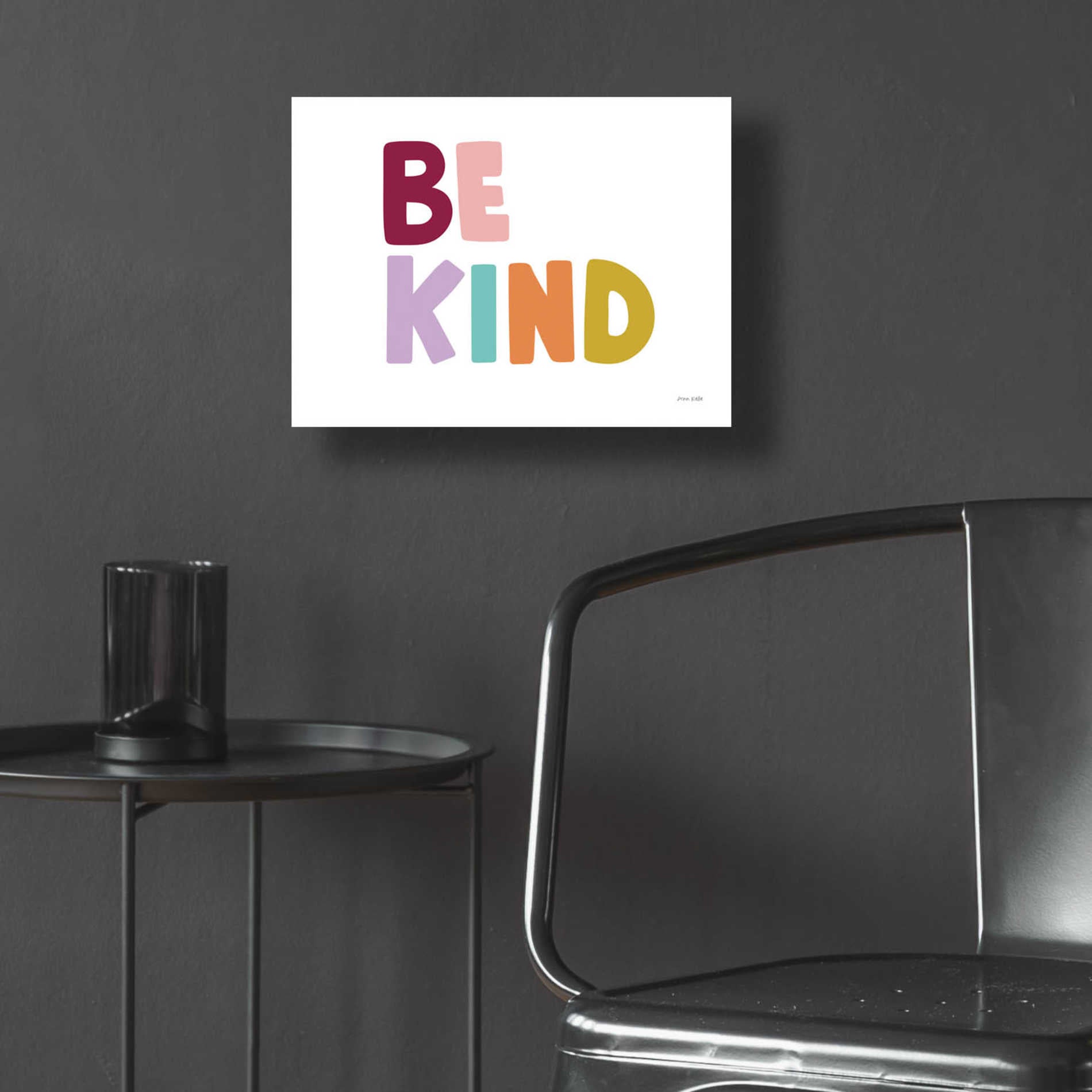 Epic Art 'Be Kind Pastel' by Ann Kelle Designs, Acrylic Glass Wall Art,16x12