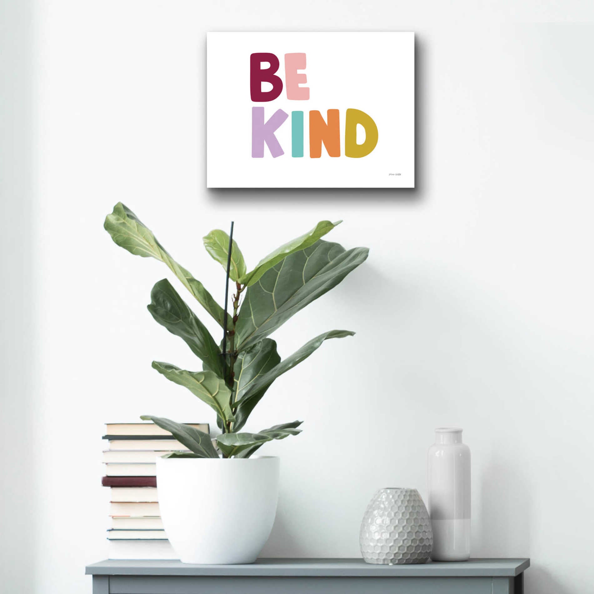 Epic Art 'Be Kind Pastel' by Ann Kelle Designs, Acrylic Glass Wall Art,16x12