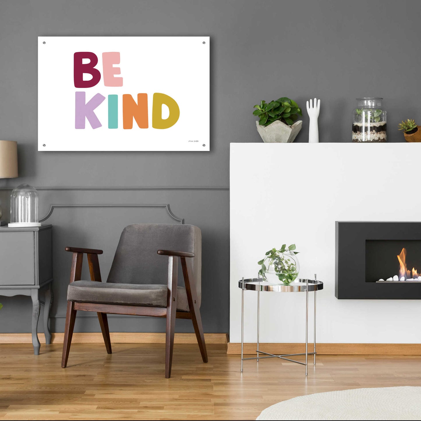 Epic Art 'Be Kind Pastel' by Ann Kelle Designs, Acrylic Glass Wall Art,36x24