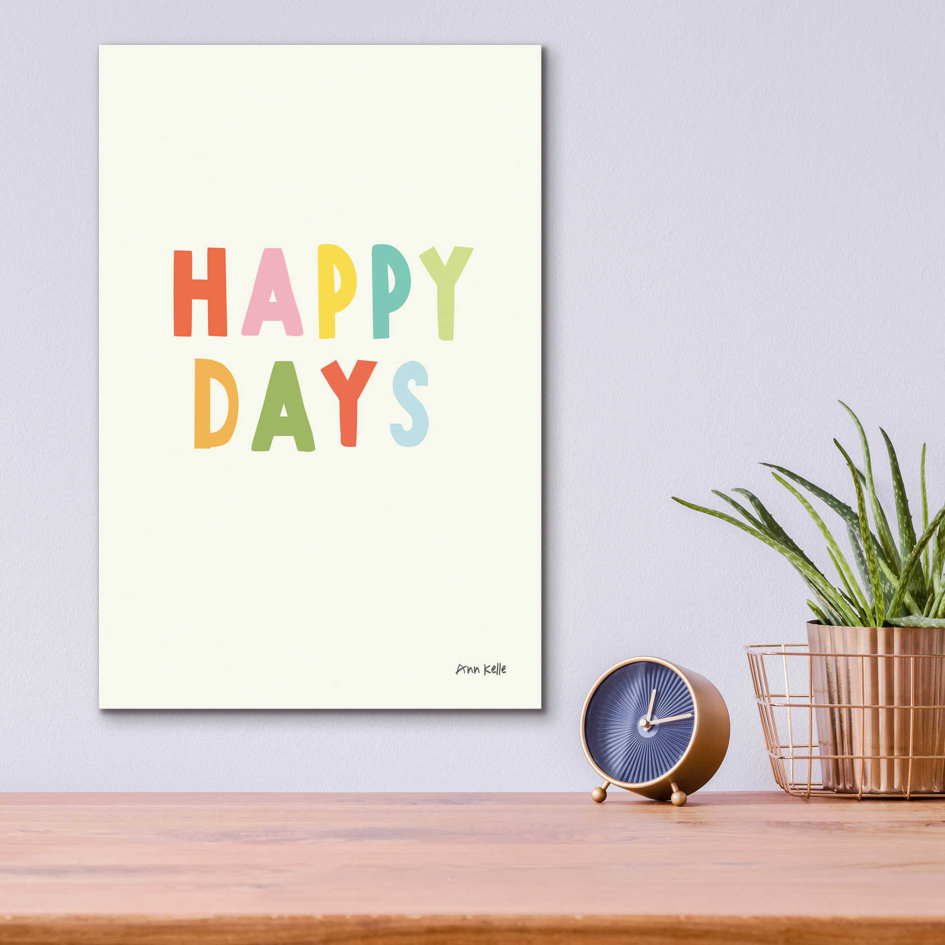 Epic Art 'Happy Days' by Ann Kelle Designs, Acrylic Glass Wall Art,12x16