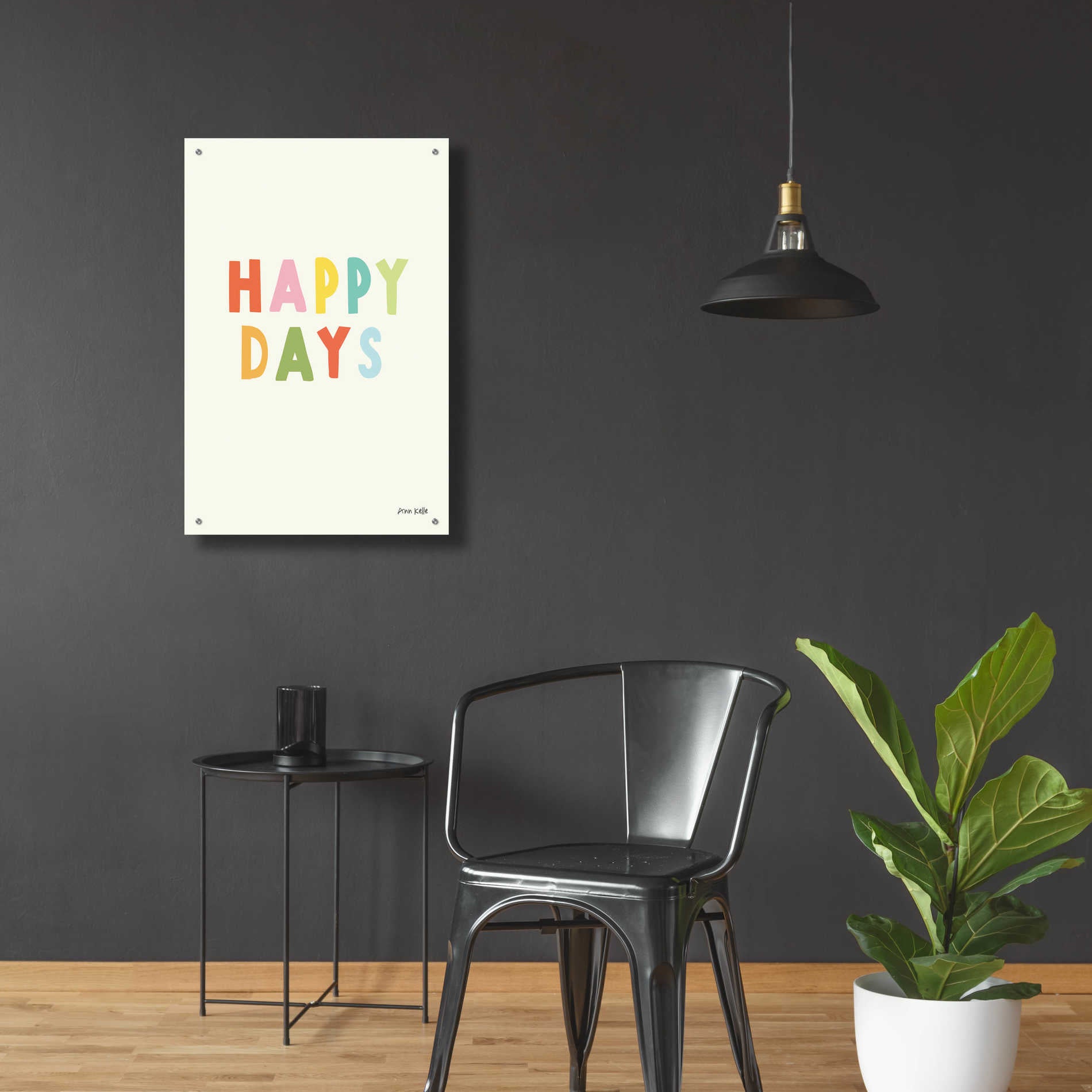 Epic Art 'Happy Days' by Ann Kelle Designs, Acrylic Glass Wall Art,24x36