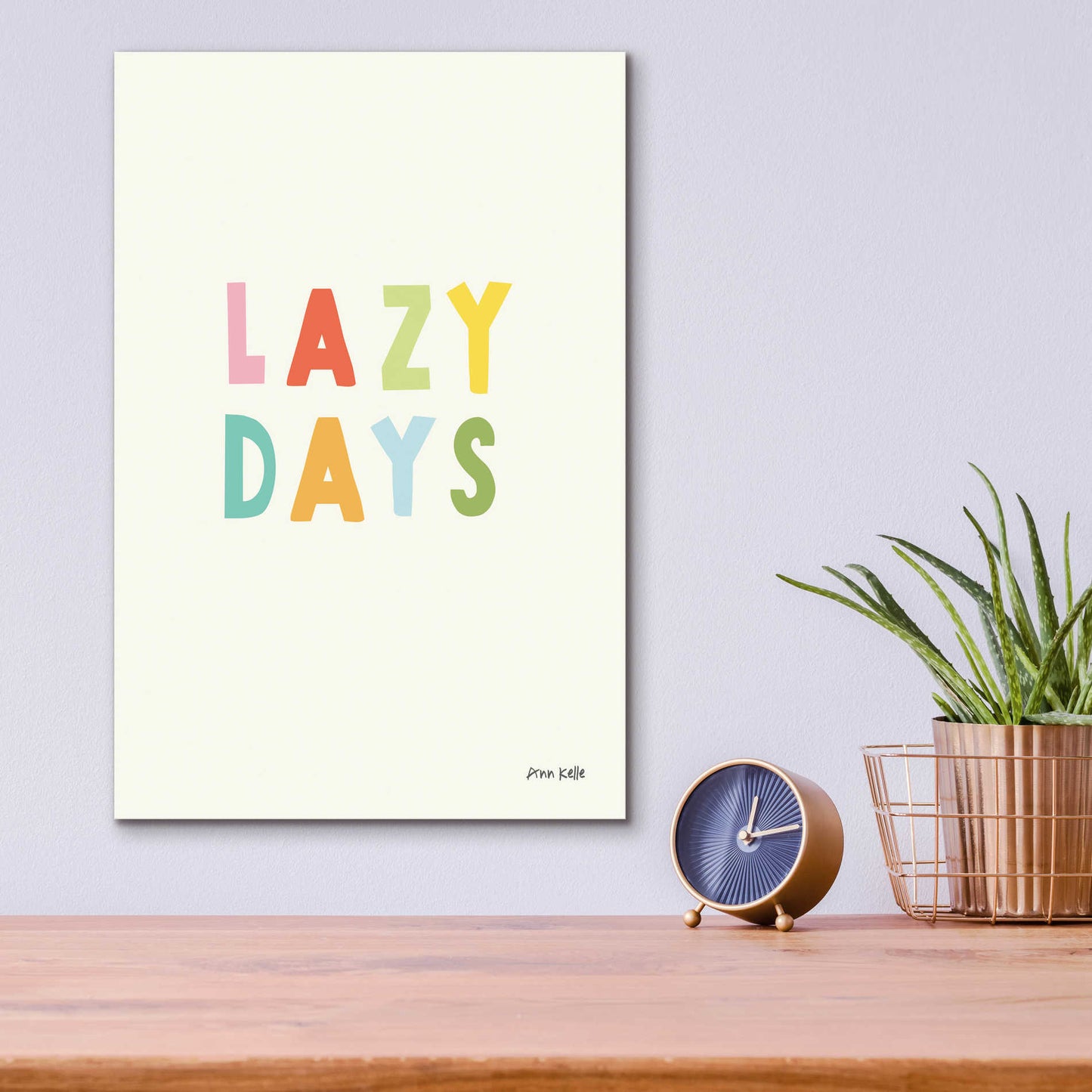 Epic Art 'Lazy Days' by Ann Kelle Designs, Acrylic Glass Wall Art,12x16