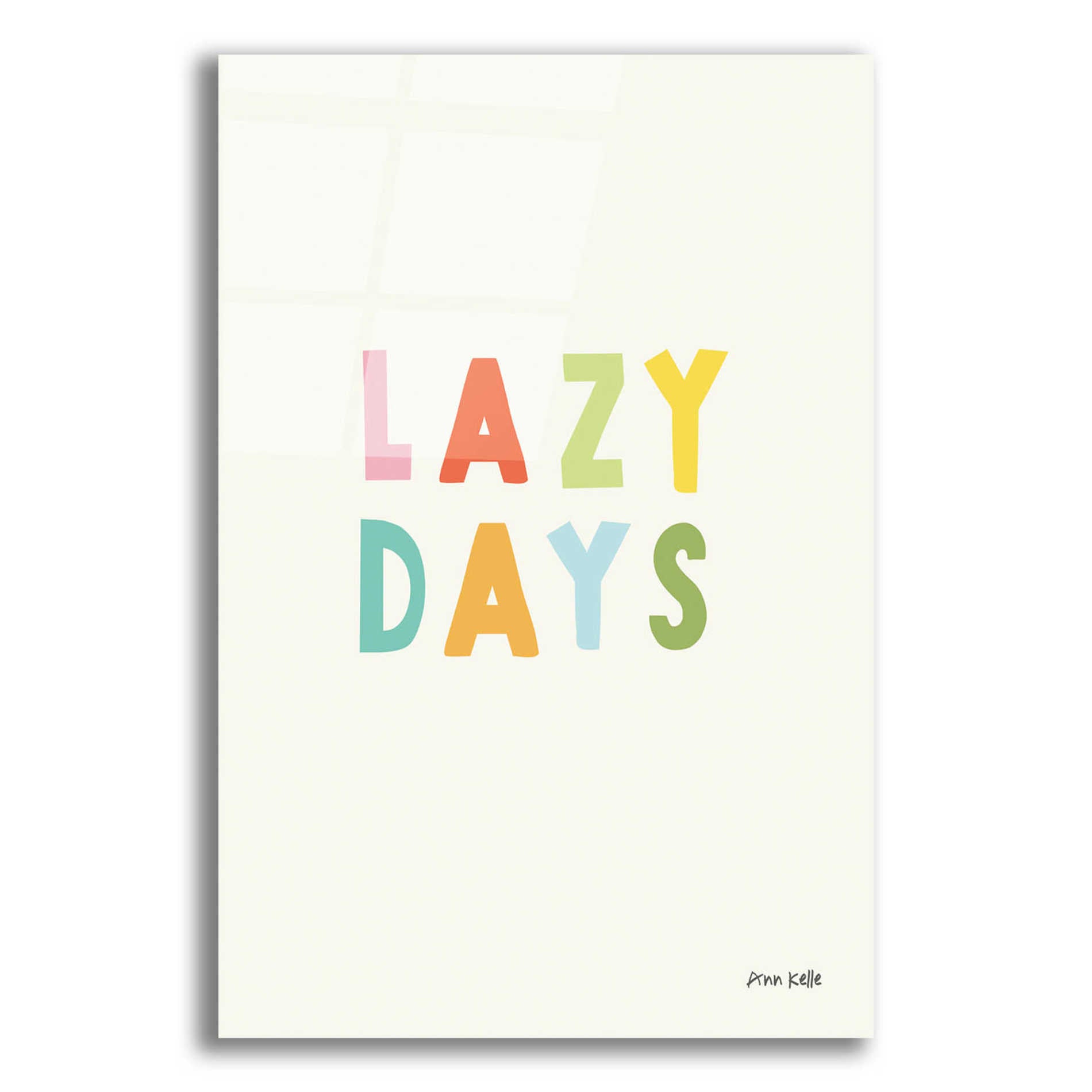 Epic Art 'Lazy Days' by Ann Kelle Designs, Acrylic Glass Wall Art,12x16