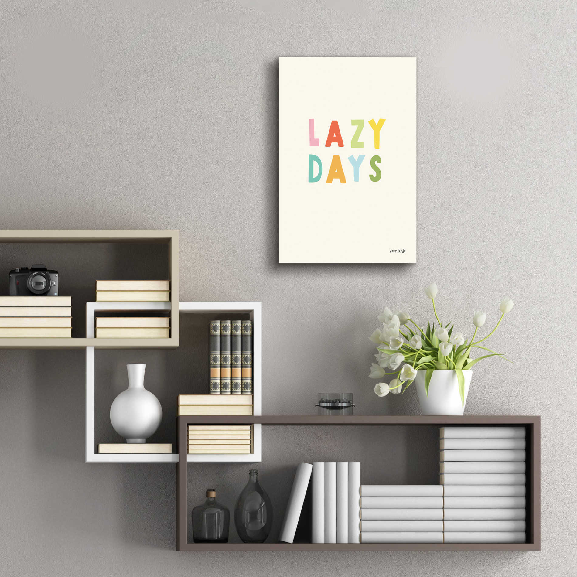Epic Art 'Lazy Days' by Ann Kelle Designs, Acrylic Glass Wall Art,16x24