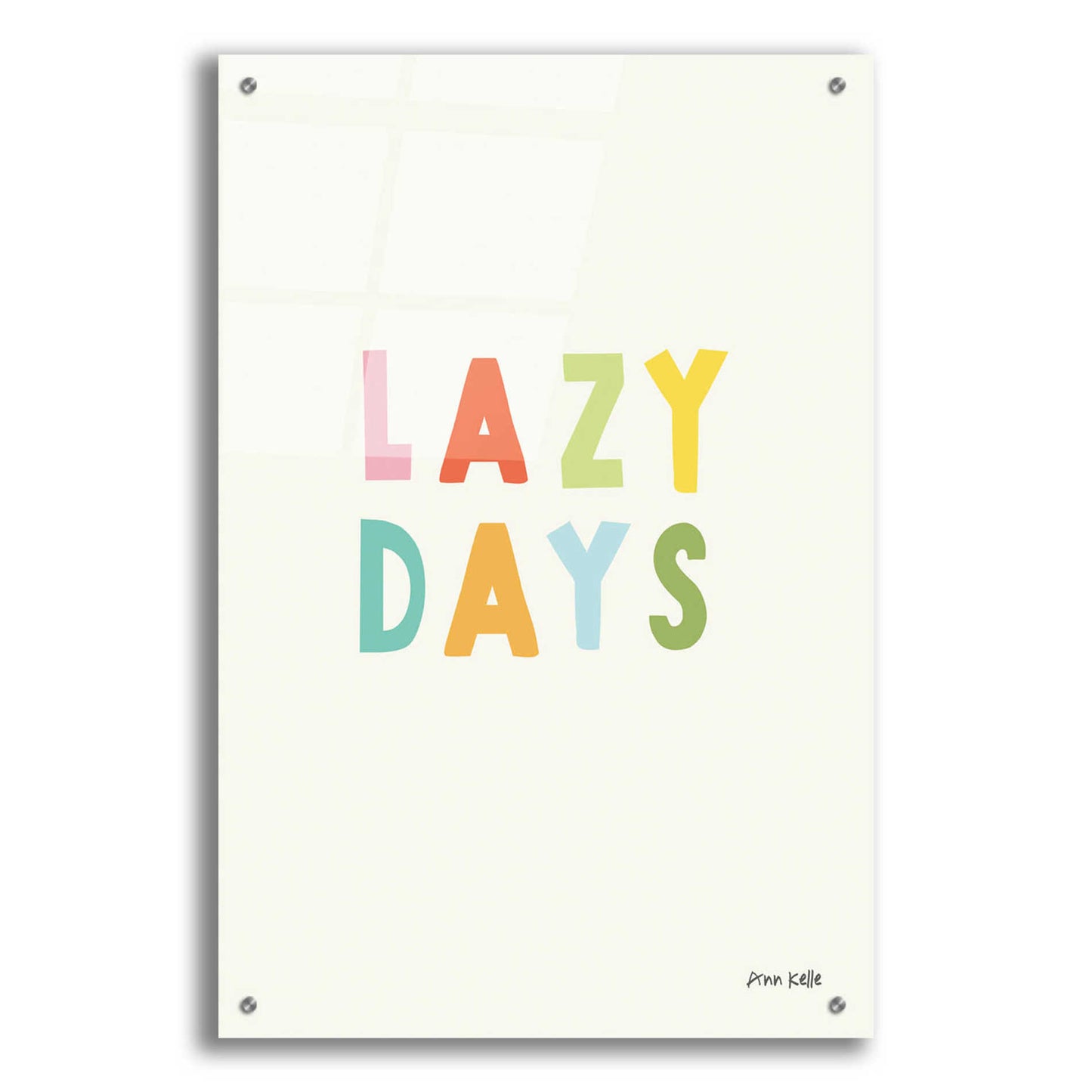 Epic Art 'Lazy Days' by Ann Kelle Designs, Acrylic Glass Wall Art,24x36