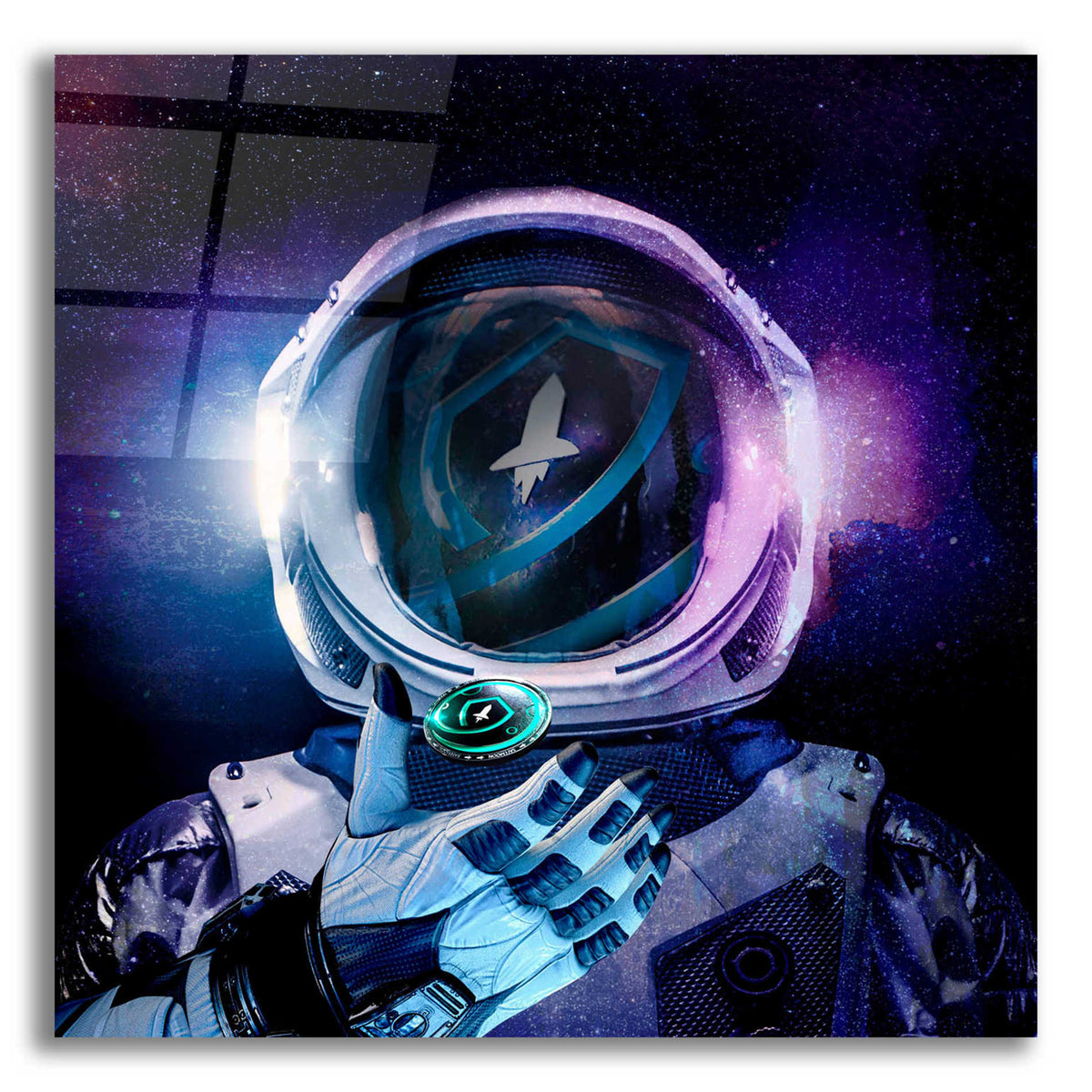 Epic Art 'SafeMoon Crypto,' Acrylic Wall Art,12x12x1.1x0,18x18x1.1x0,26x26x1.74x0,37x37x1.74x0