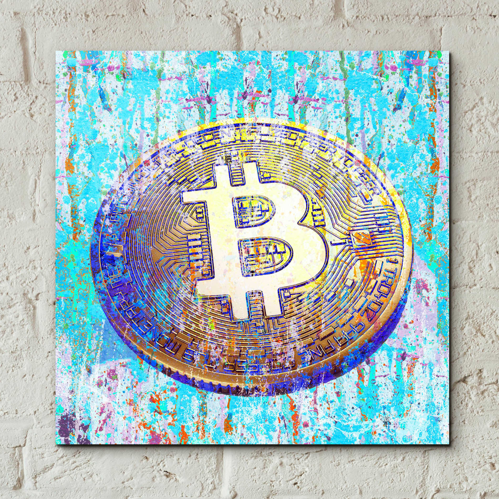 Epic Art 'The Inextinguishable Bitcoin,' Acrylic Wall Art,12x12