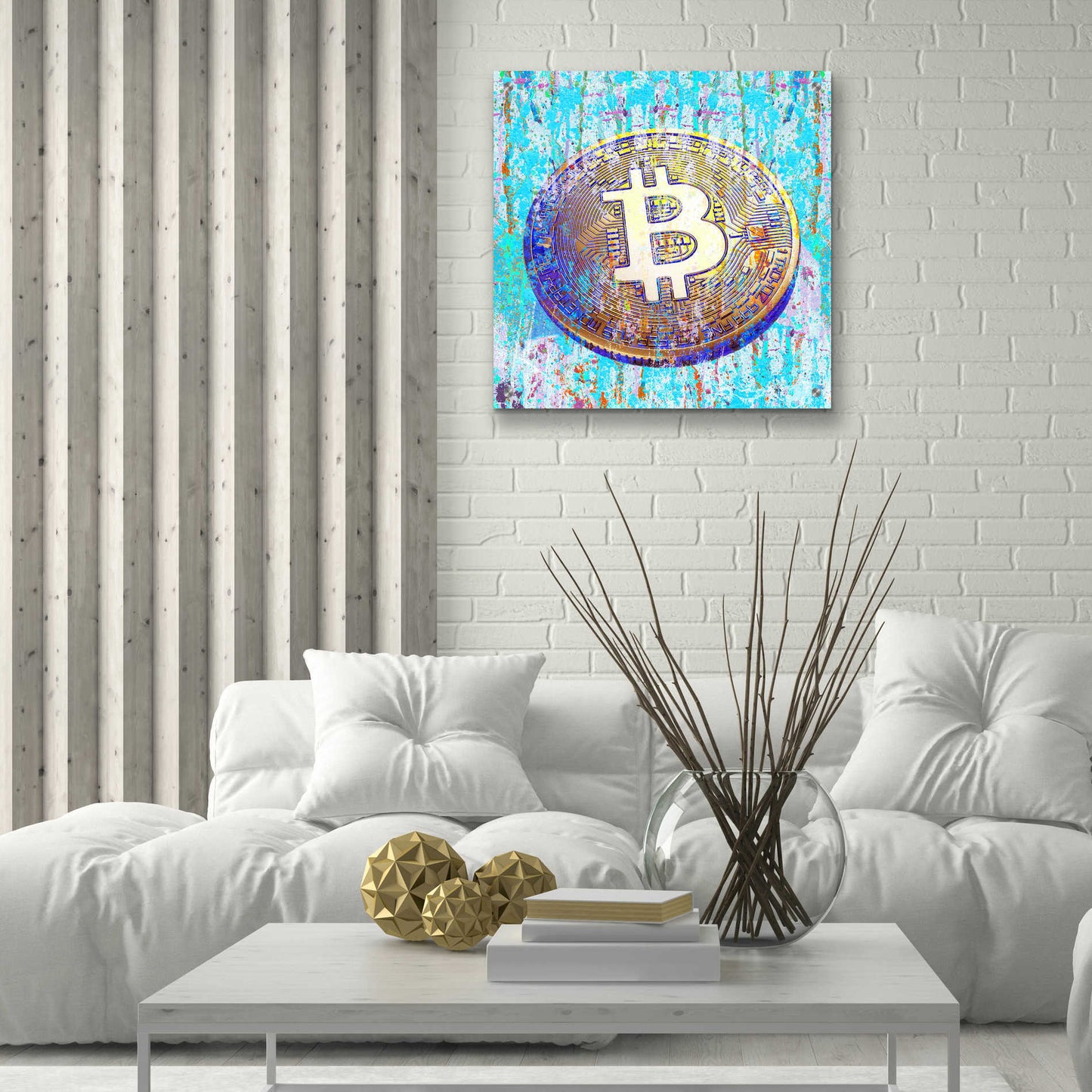 Epic Art 'The Inextinguishable Bitcoin,' Acrylic Wall Art,24x24