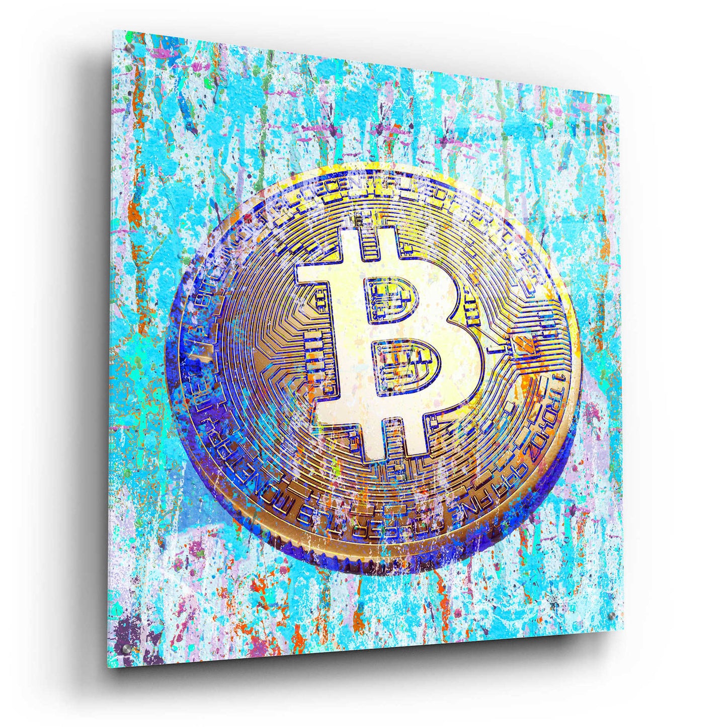 Epic Art 'The Inextinguishable Bitcoin,' Acrylic Wall Art,36x36