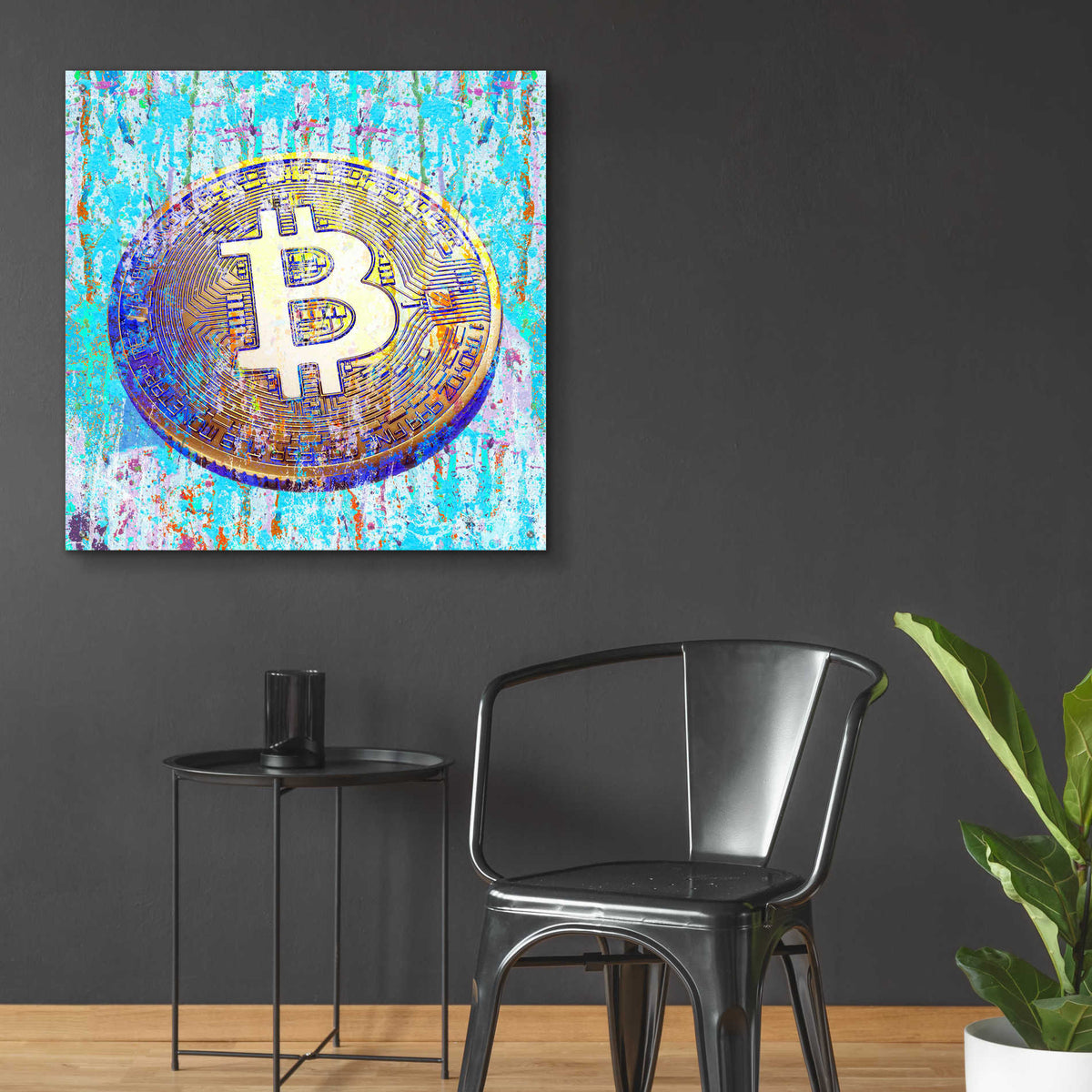 Epic Art 'The Inextinguishable Bitcoin,' Acrylic Wall Art,36x36