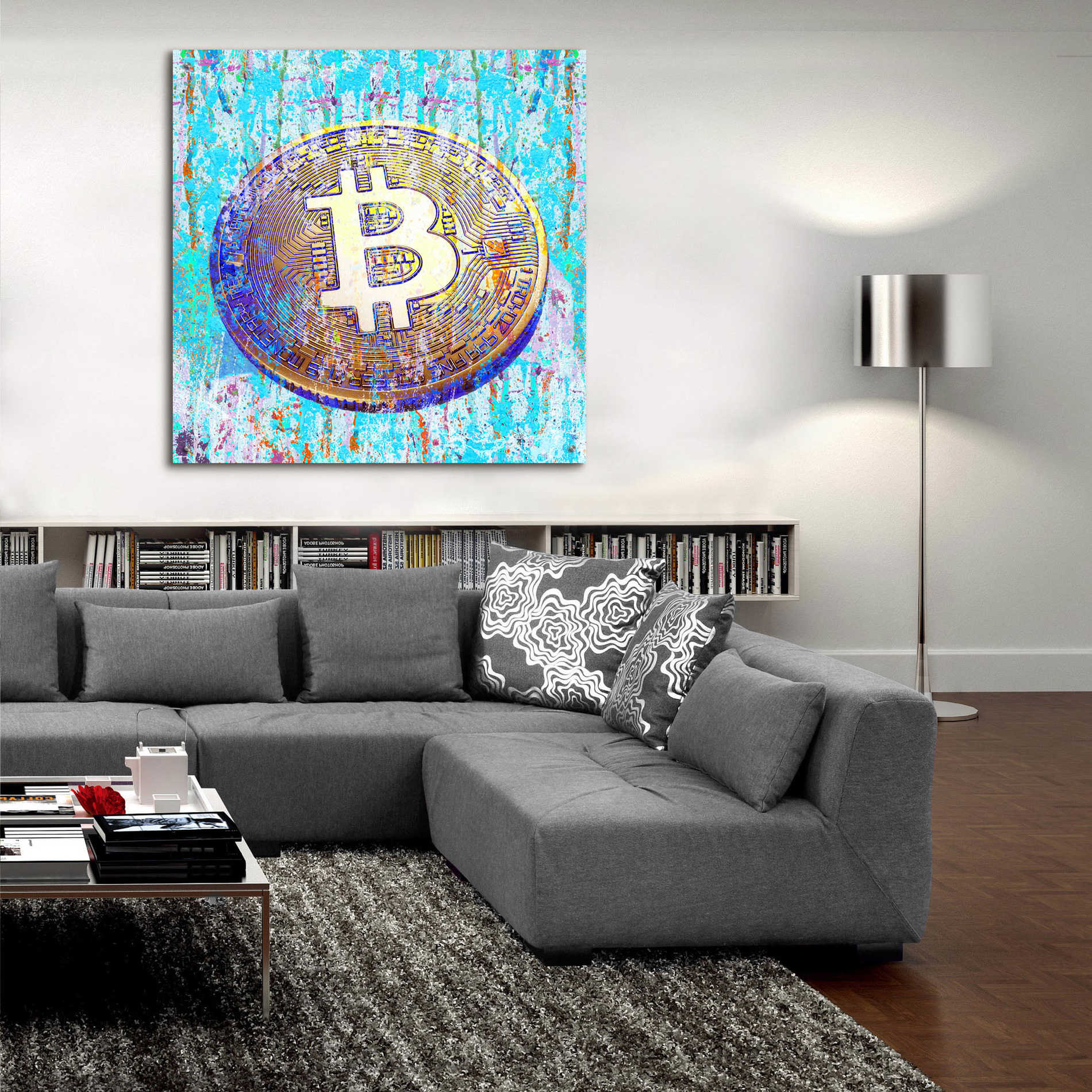 Epic Art 'The Inextinguishable Bitcoin,' Acrylic Wall Art,36x36
