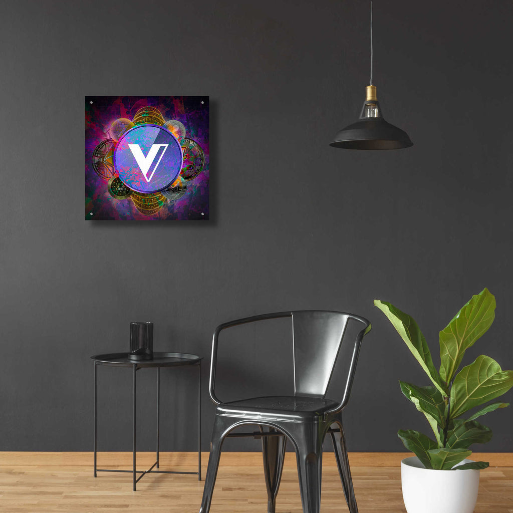 Epic Art 'VGX Voyager Crypto Pyramid,' Acrylic Wall Art,24x24
