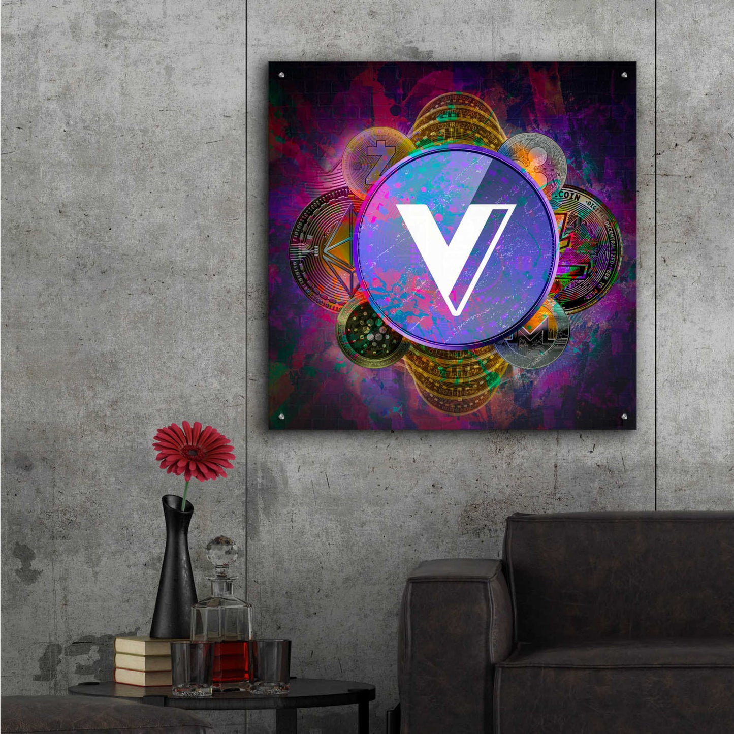 Epic Art 'VGX Voyager Crypto Pyramid,' Acrylic Wall Art,36x36