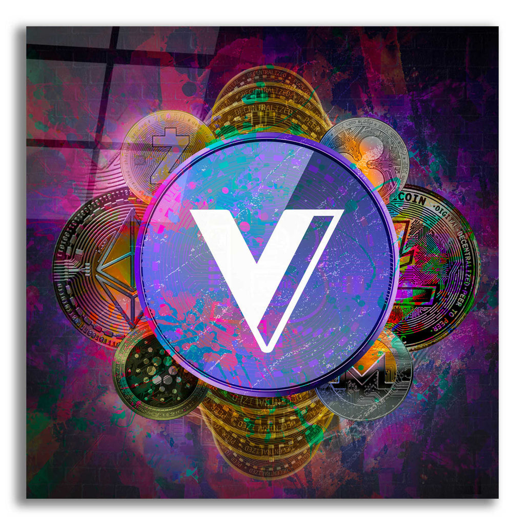 Epic Art 'VGX Voyager Crypto Pyramid,' Acrylic Wall Art,12x12x1.1x0,18x18x1.1x0,26x26x1.74x0,37x37x1.74x0