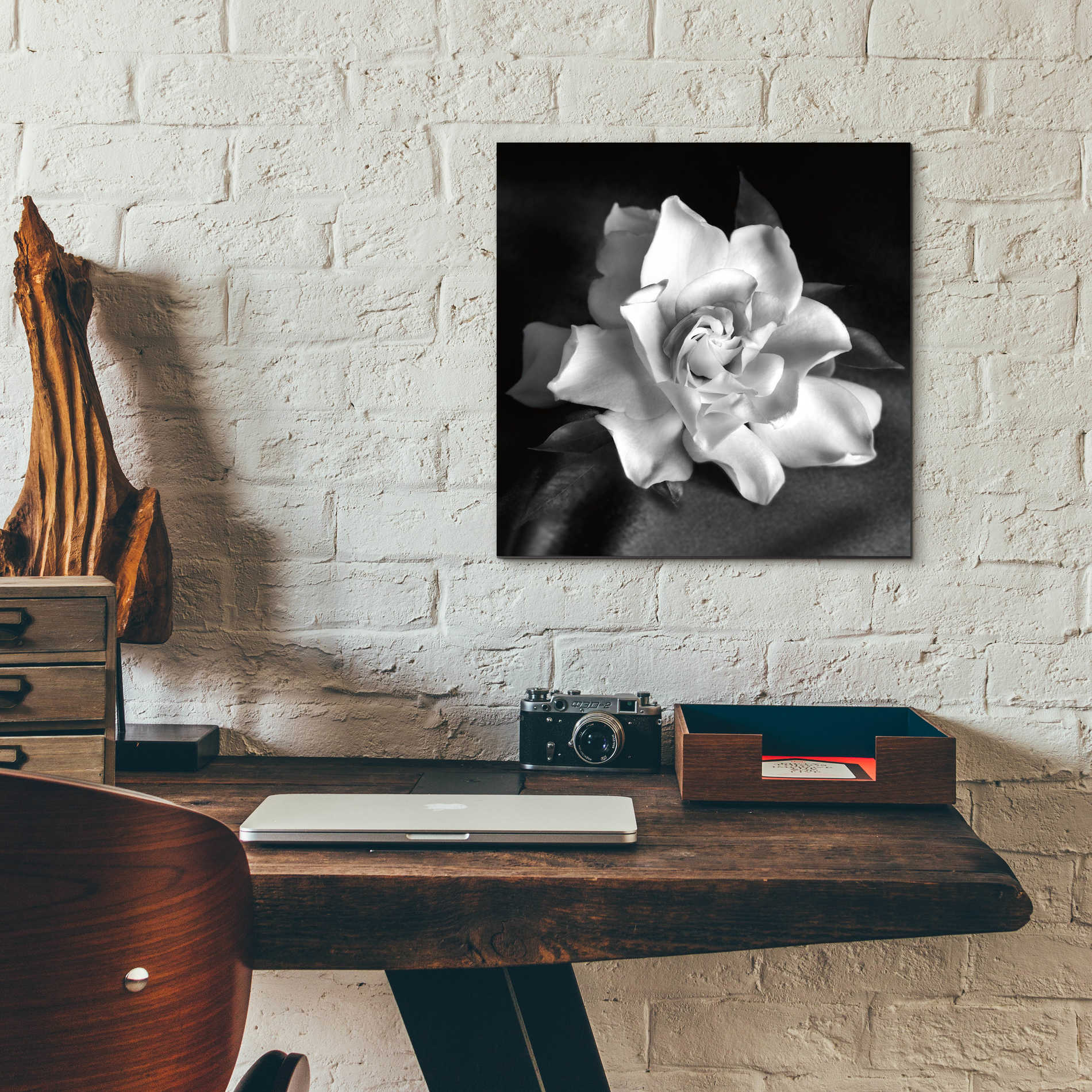 Epic Art 'Gardenia' by Debra Van Swearingen, Acrylic Glass Wall Art,12x12