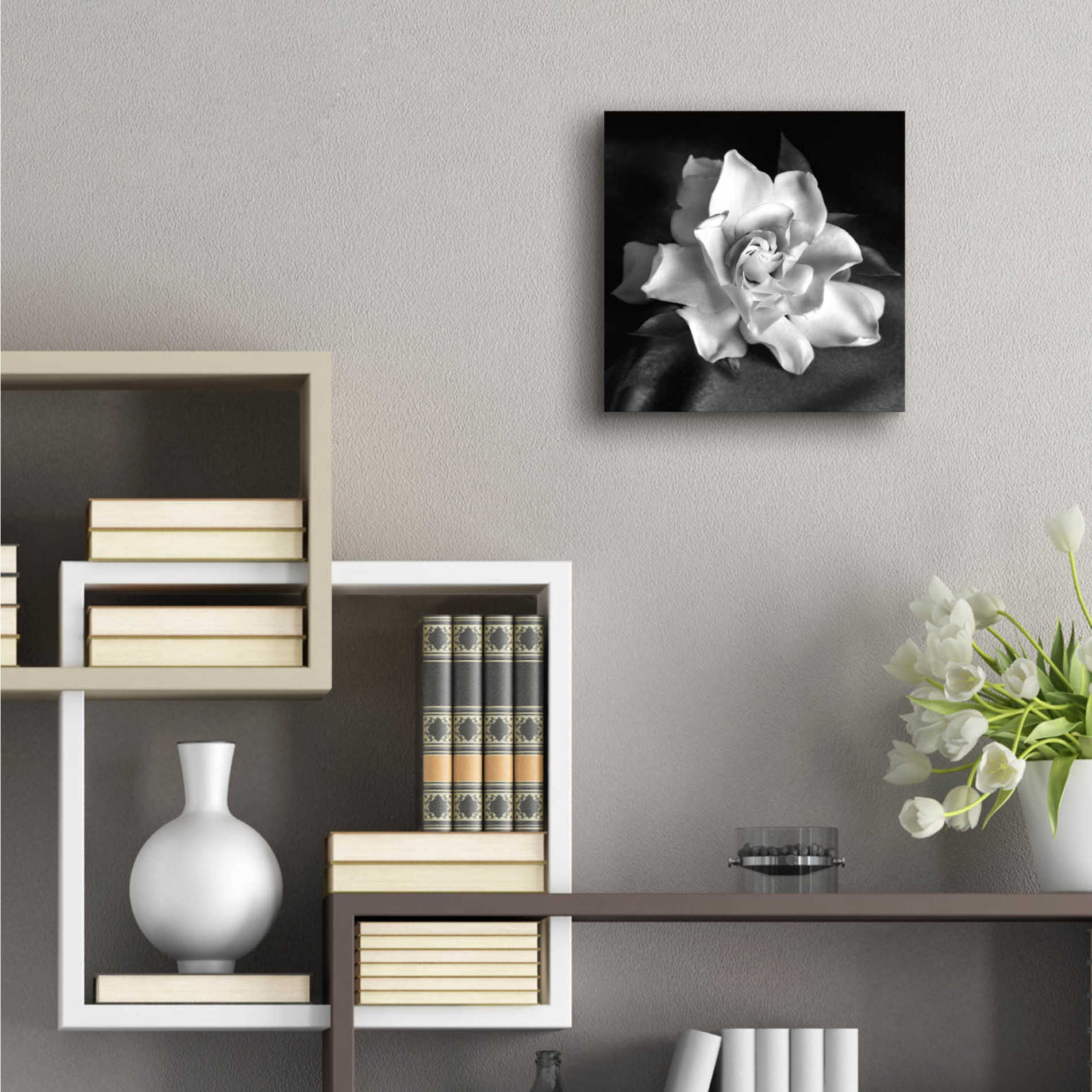 Epic Art 'Gardenia' by Debra Van Swearingen, Acrylic Glass Wall Art,12x12