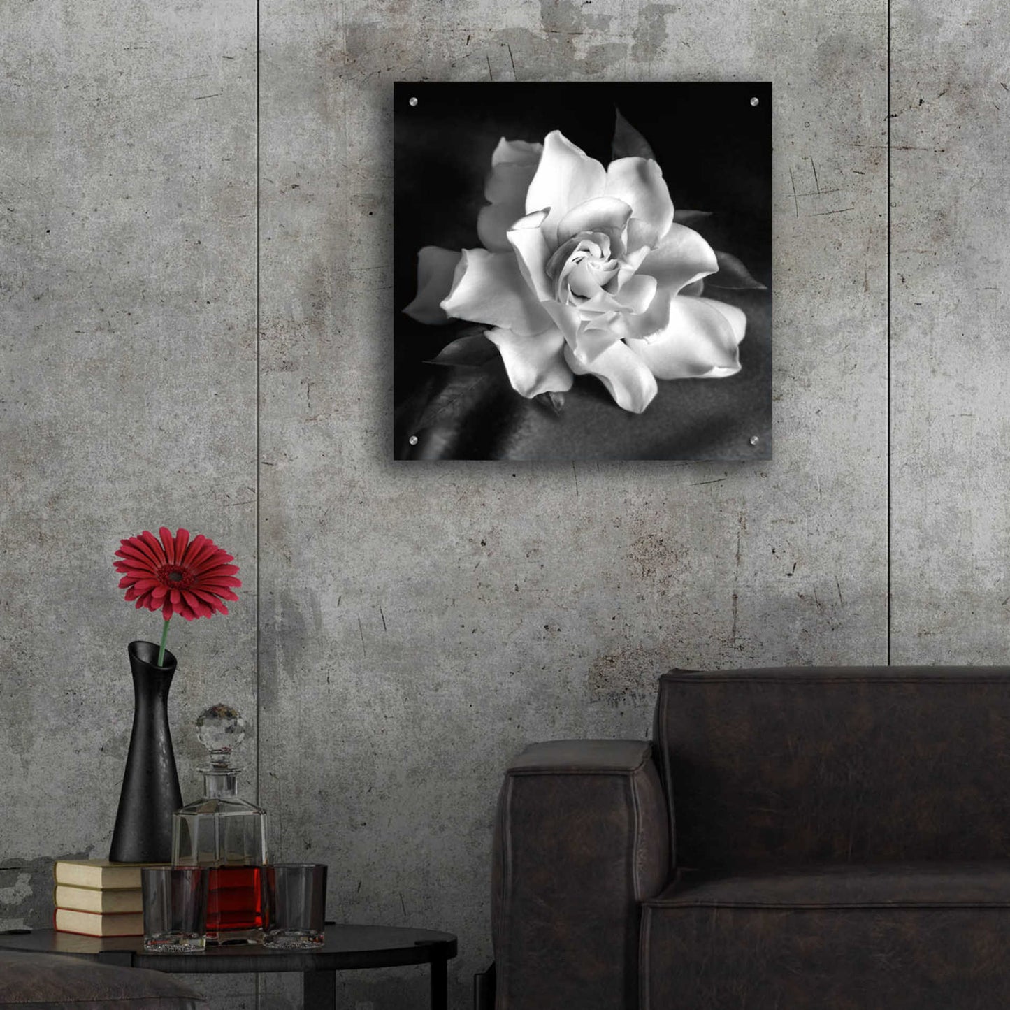 Epic Art 'Gardenia' by Debra Van Swearingen, Acrylic Glass Wall Art,24x24