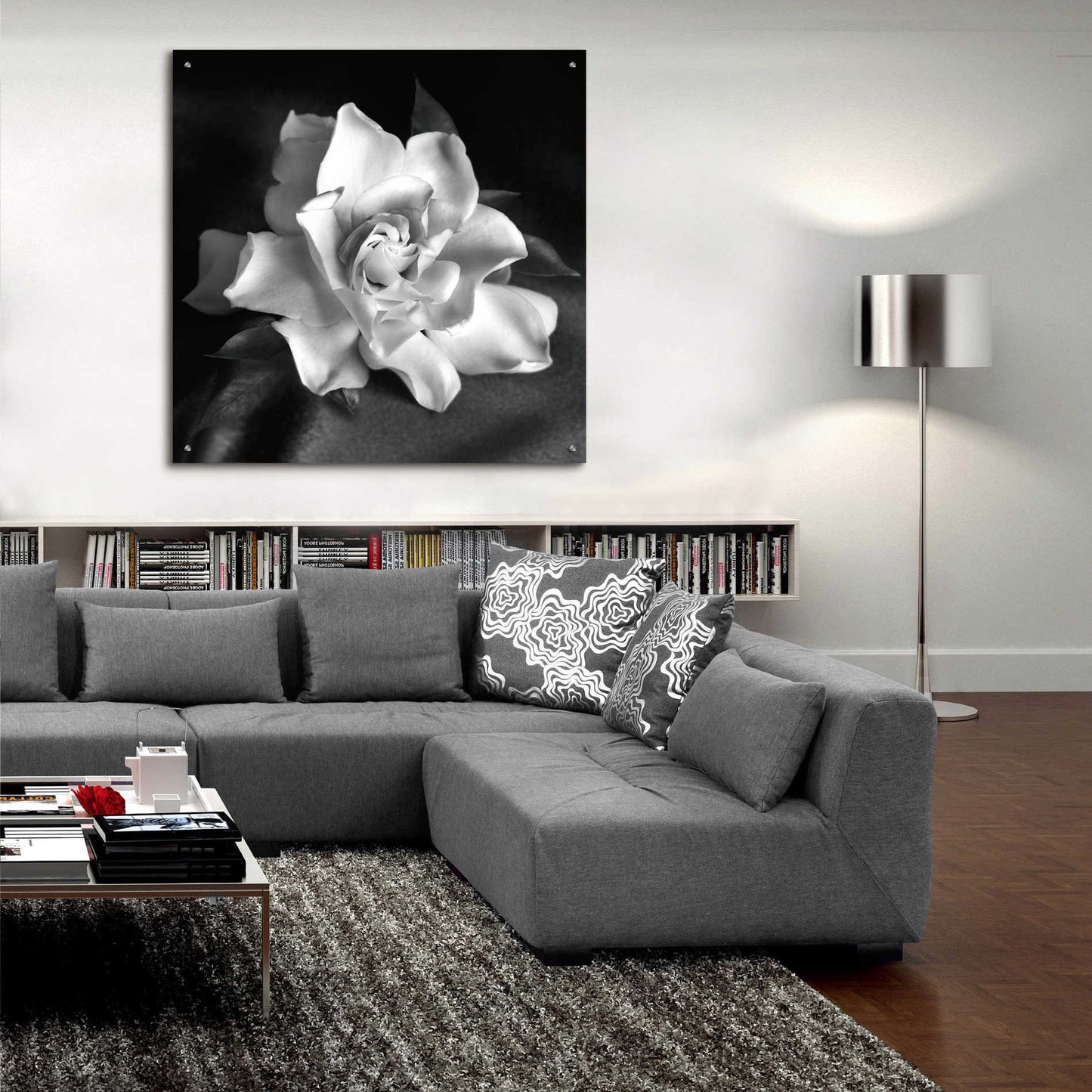 Epic Art 'Gardenia' by Debra Van Swearingen, Acrylic Glass Wall Art,36x36