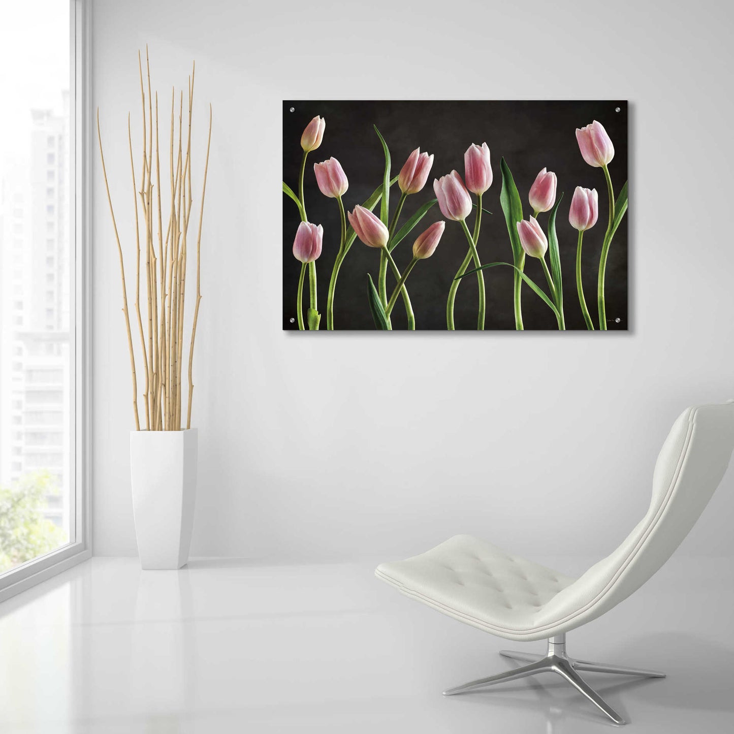 Epic Art 'Spring Tulips IX' by Debra Van Swearingen, Acrylic Glass Wall Art,36x24