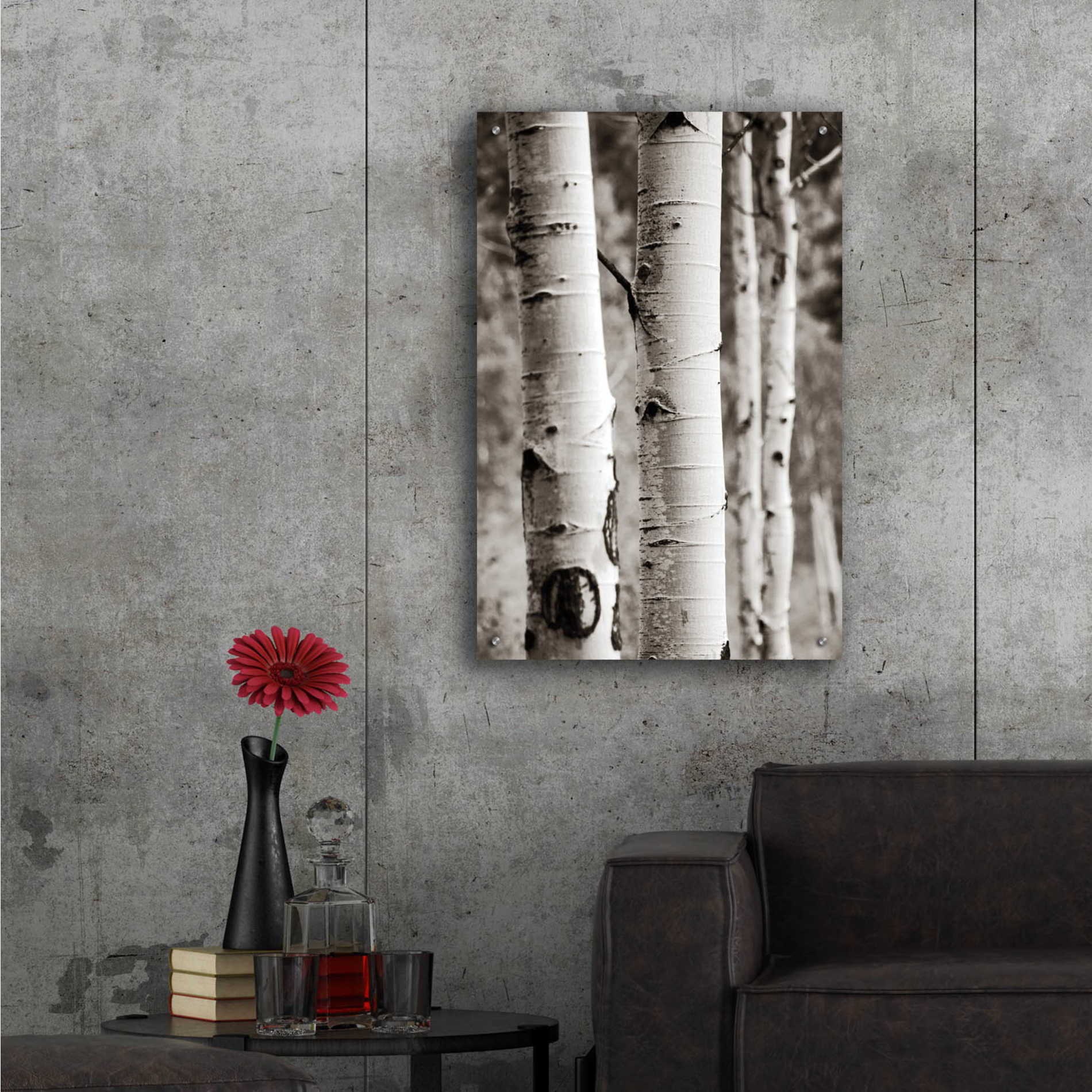 Epic Art 'Aspens I' by Debra Van Swearingen, Acrylic Glass Wall Art,24x36