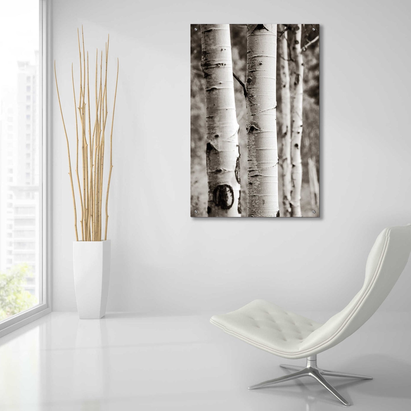 Epic Art 'Aspens I' by Debra Van Swearingen, Acrylic Glass Wall Art,24x36