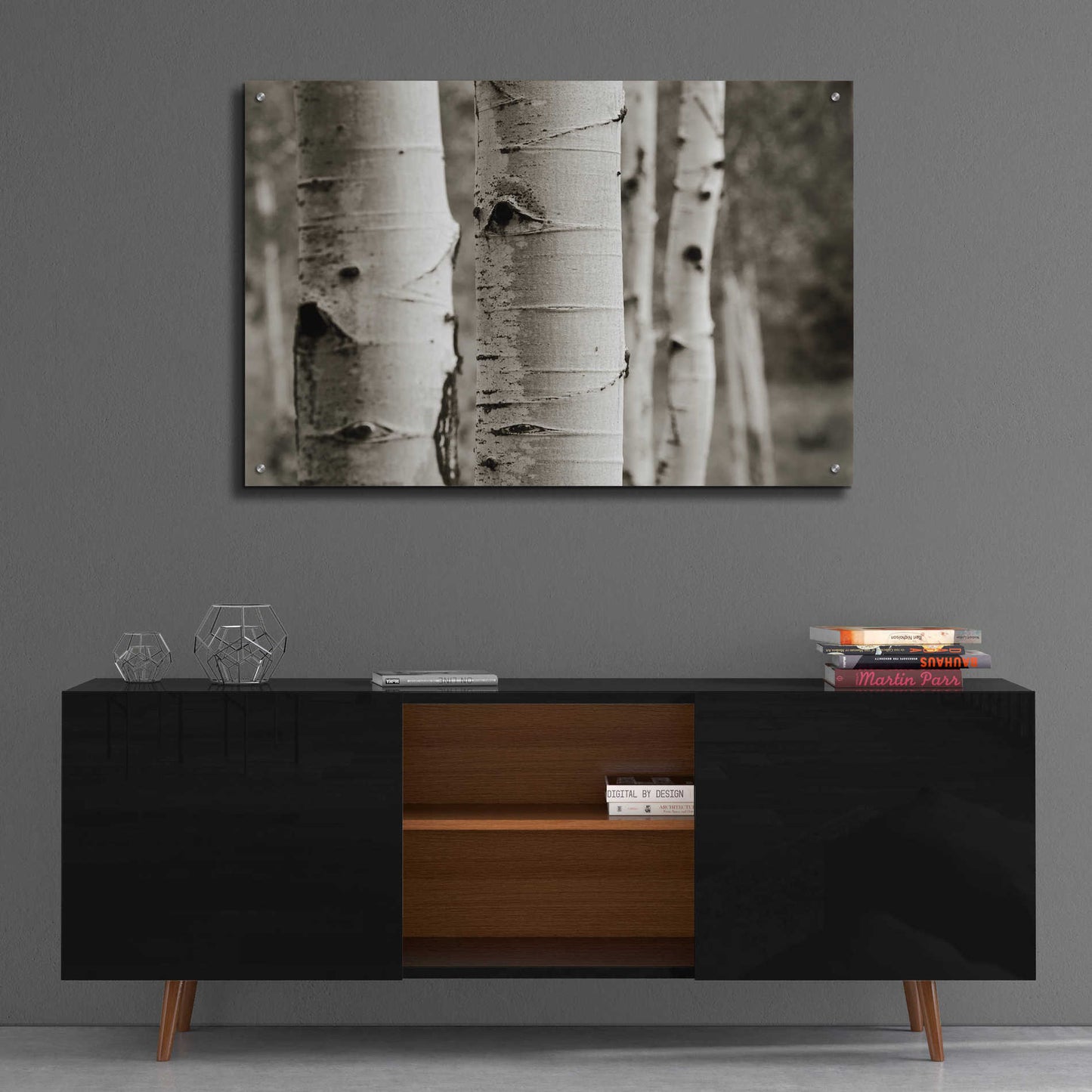 Epic Art 'Aspens III' by Debra Van Swearingen, Acrylic Glass Wall Art,36x24