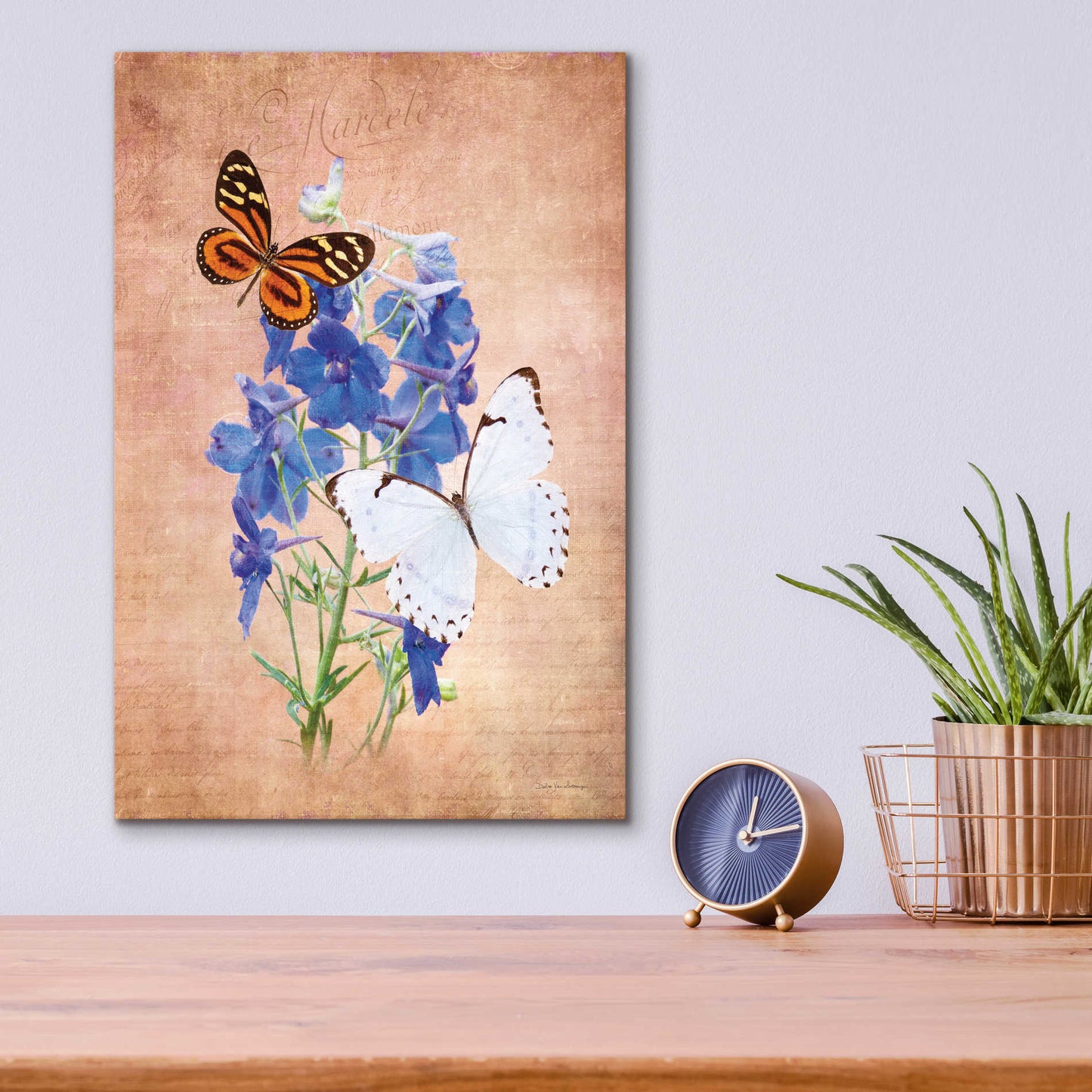 Epic Art 'Butterfly Botanical III' by Debra Van Swearingen, Acrylic Glass Wall Art,12x16