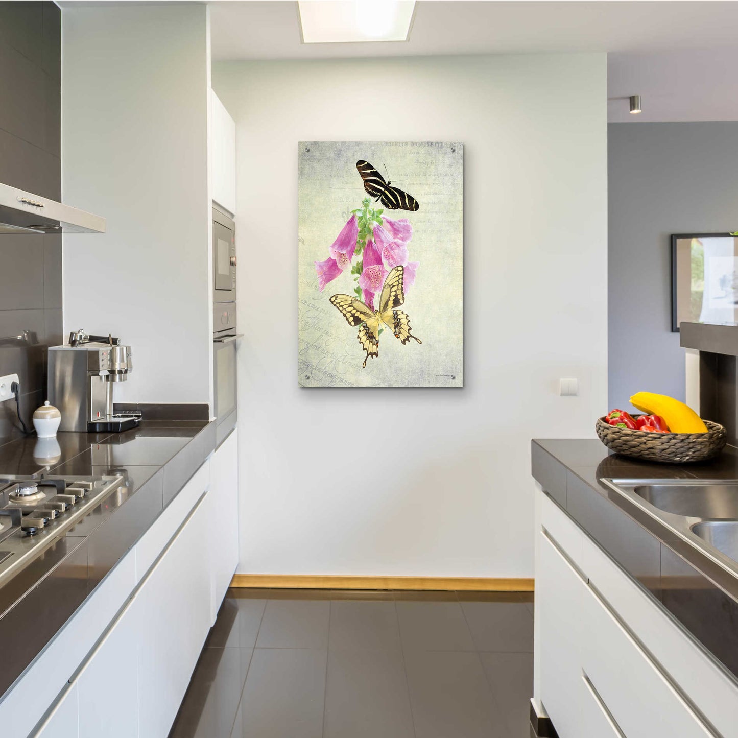 Epic Art 'Butterfly Botanical IV' by Debra Van Swearingen, Acrylic Glass Wall Art,24x36