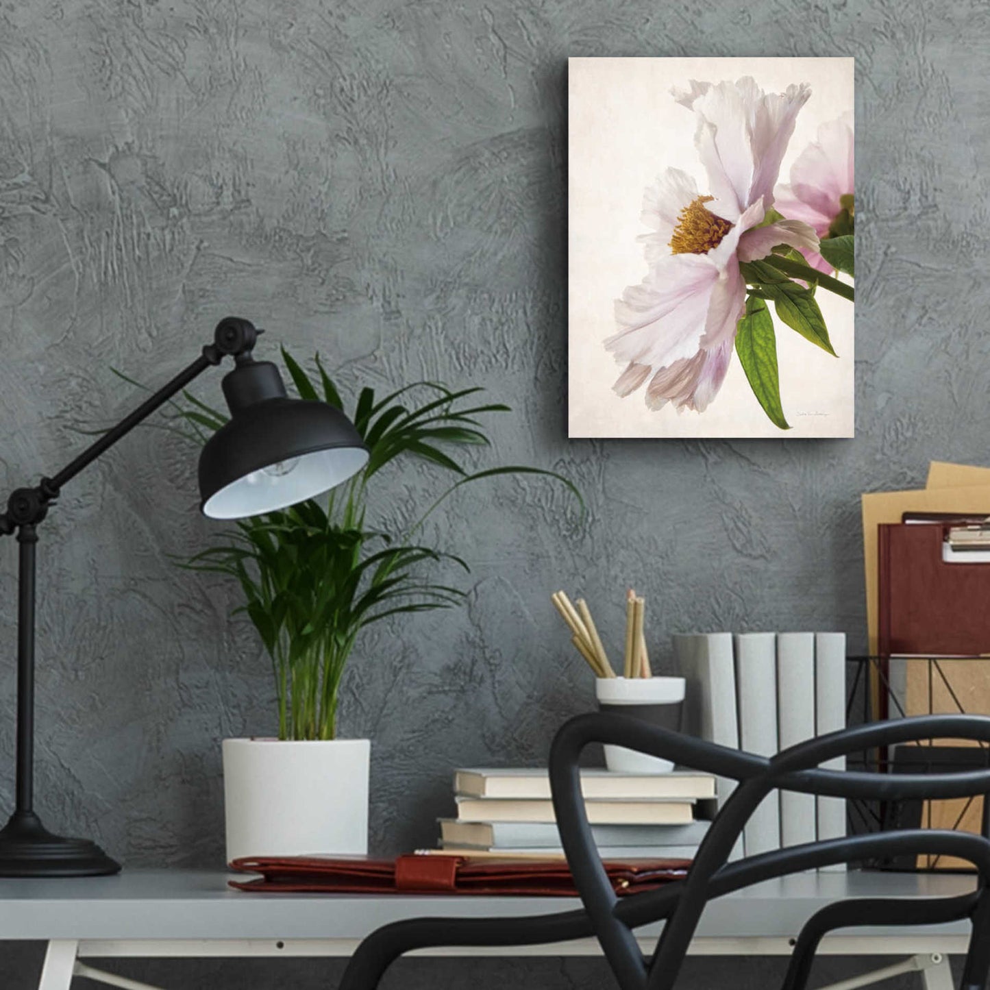 Epic Art 'Translucent Peony IV' by Debra Van Swearingen, Acrylic Glass Wall Art,12x16