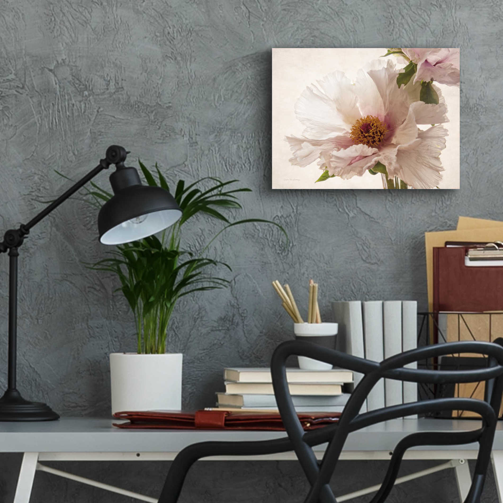 Epic Art 'Translucent Peony V' by Debra Van Swearingen, Acrylic Glass Wall Art,16x12