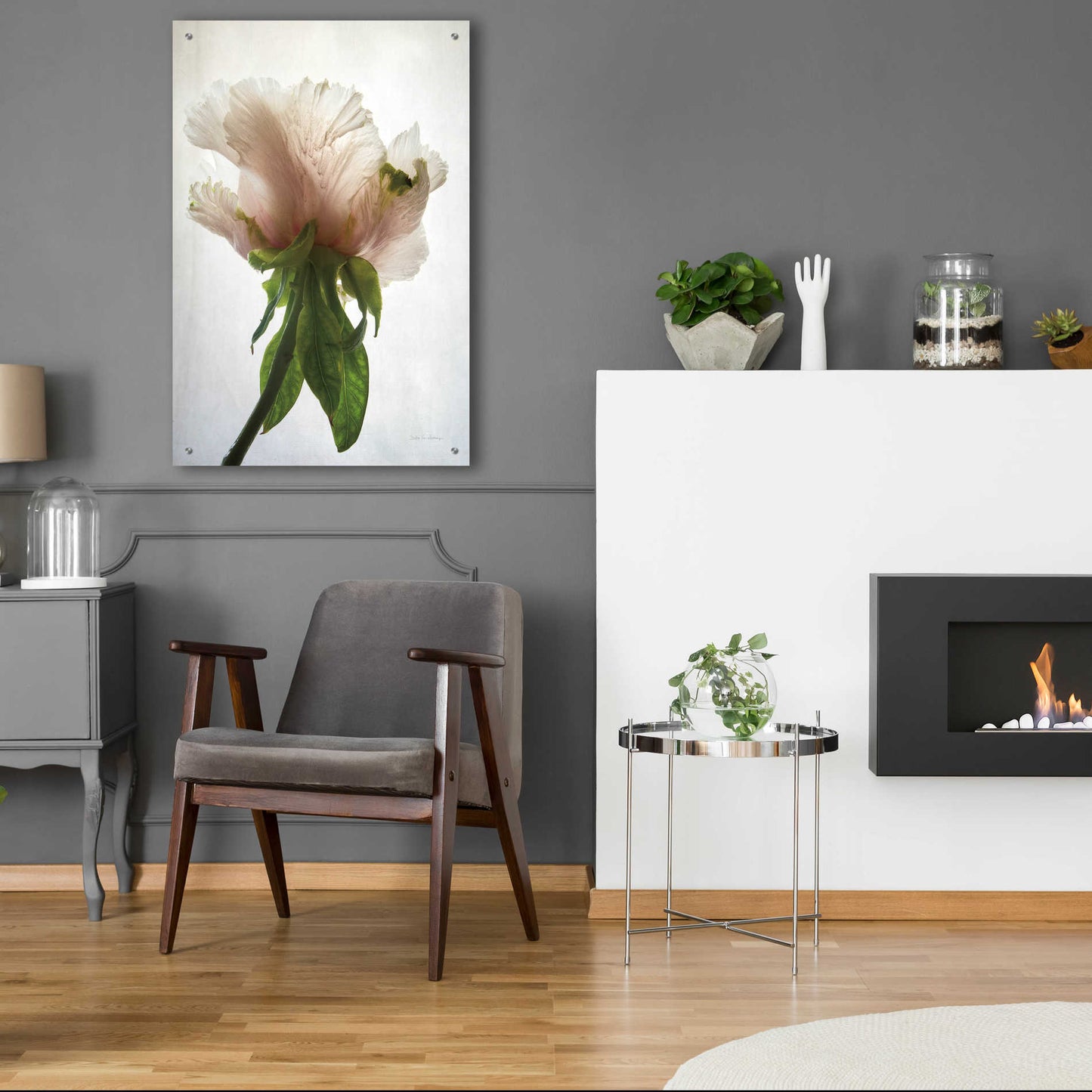 Epic Art 'Translucent Peony VII' by Debra Van Swearingen, Acrylic Glass Wall Art,24x36