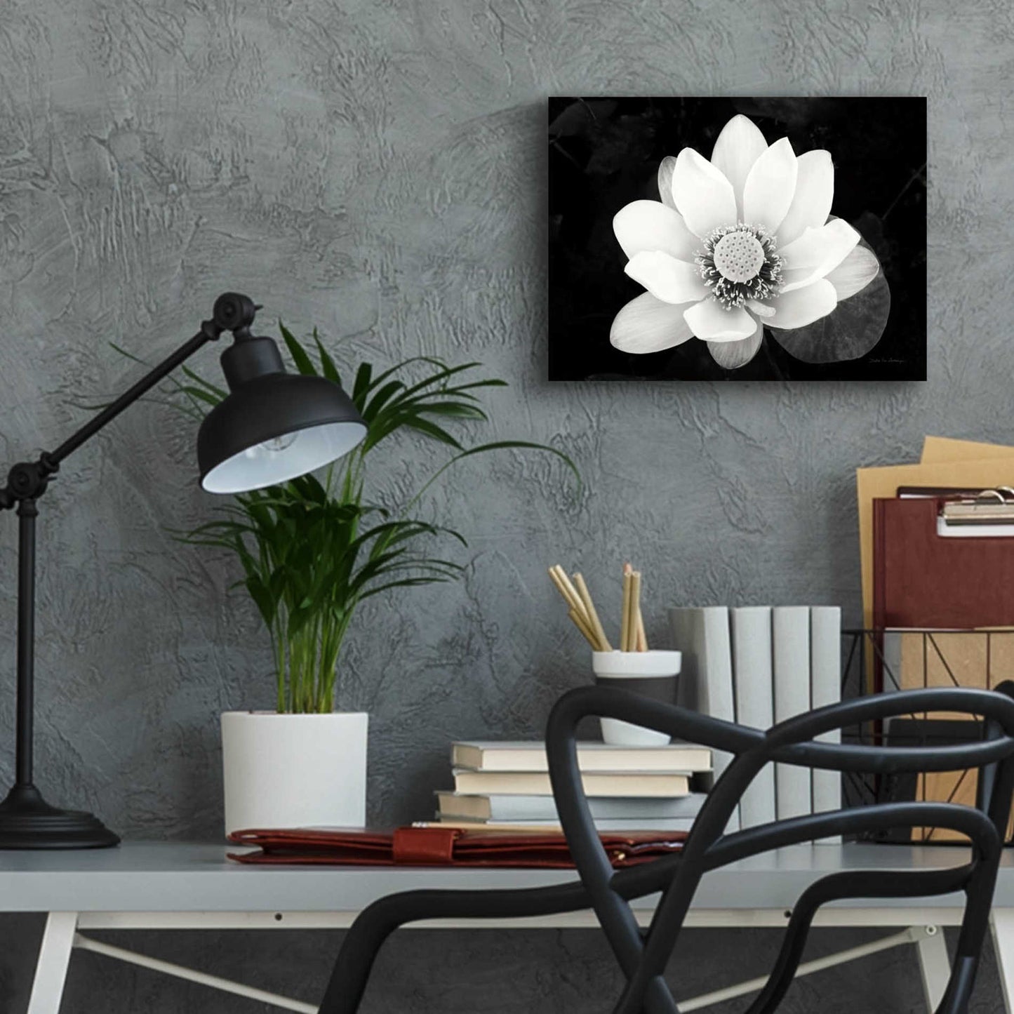 Epic Art 'Lotus Flower II v2' by Debra Van Swearingen, Acrylic Glass Wall Art,16x12