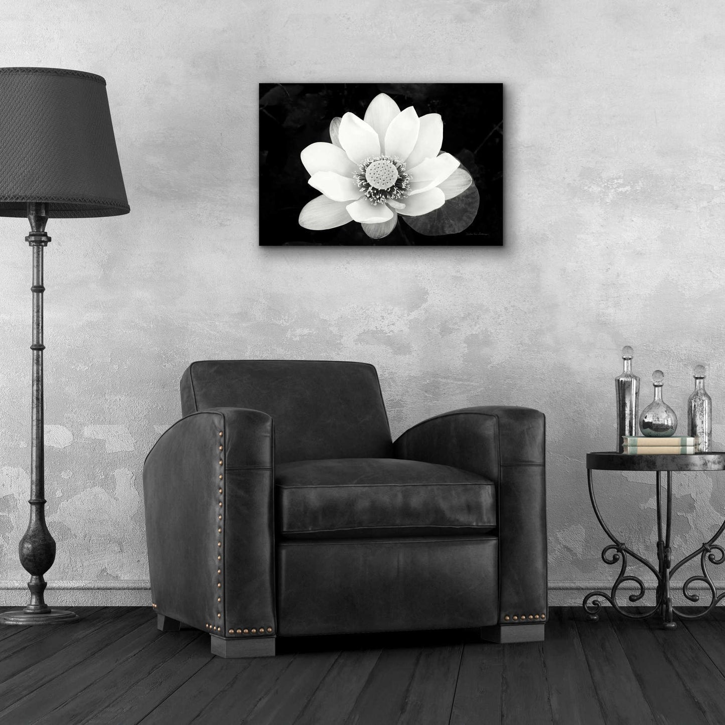 Epic Art 'Lotus Flower II v2' by Debra Van Swearingen, Acrylic Glass Wall Art,24x16