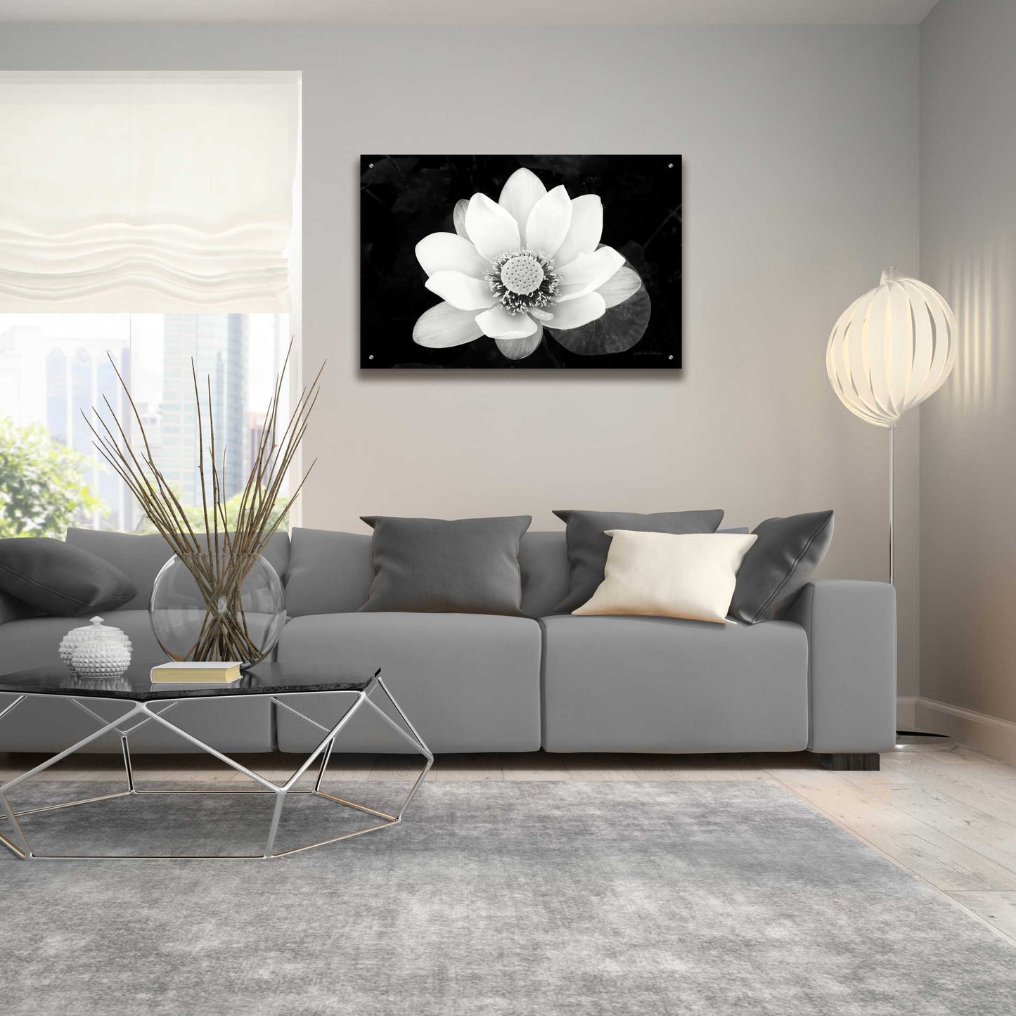 Epic Art 'Lotus Flower II v2' by Debra Van Swearingen, Acrylic Glass Wall Art,36x24