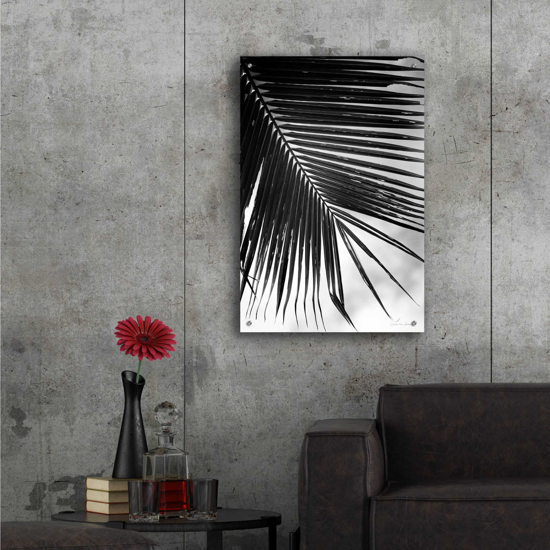 Epic Art 'Palm Frond II' by Debra Van Swearingen, Acrylic Glass Wall Art,24x36