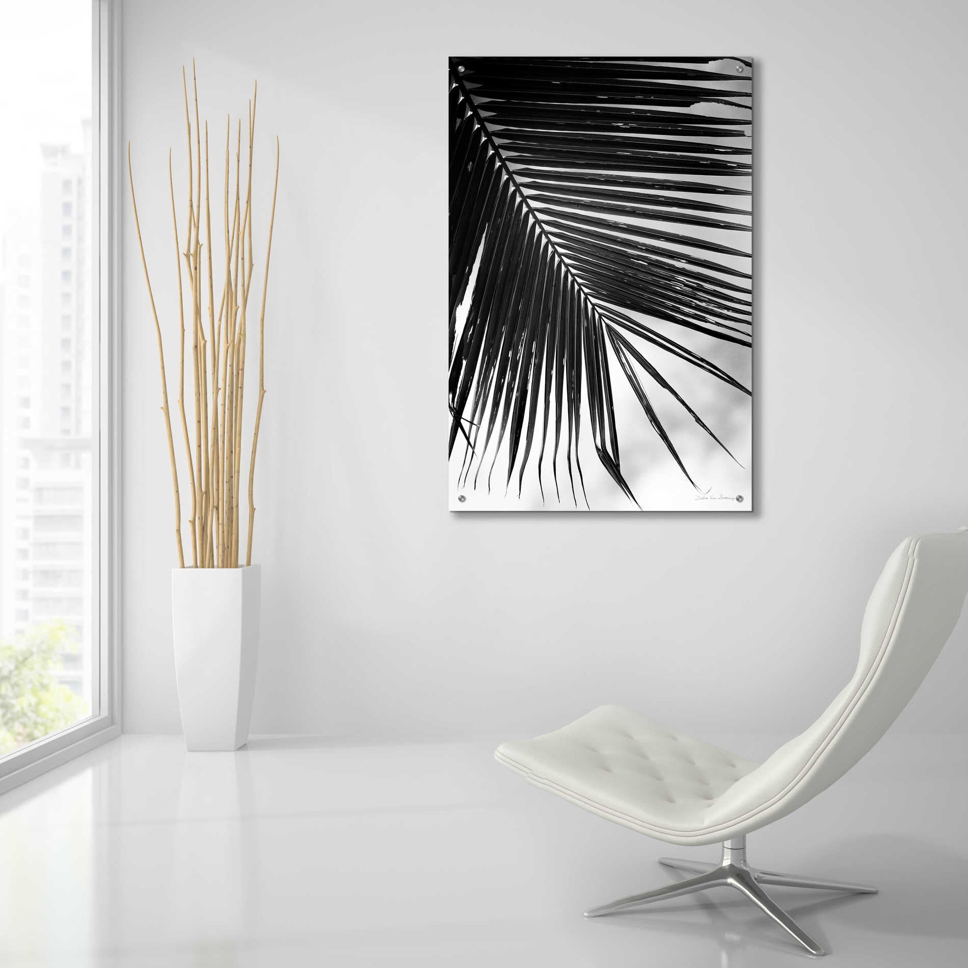 Epic Art 'Palm Frond II' by Debra Van Swearingen, Acrylic Glass Wall Art,24x36