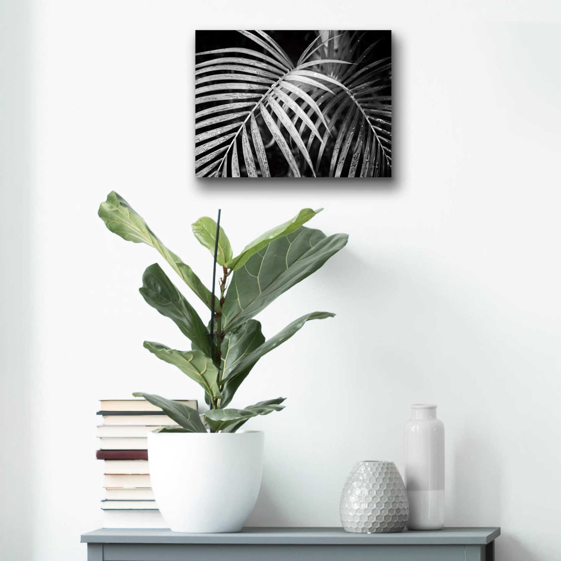 Epic Art 'Palm Fronds' by Debra Van Swearingen, Acrylic Glass Wall Art,16x12