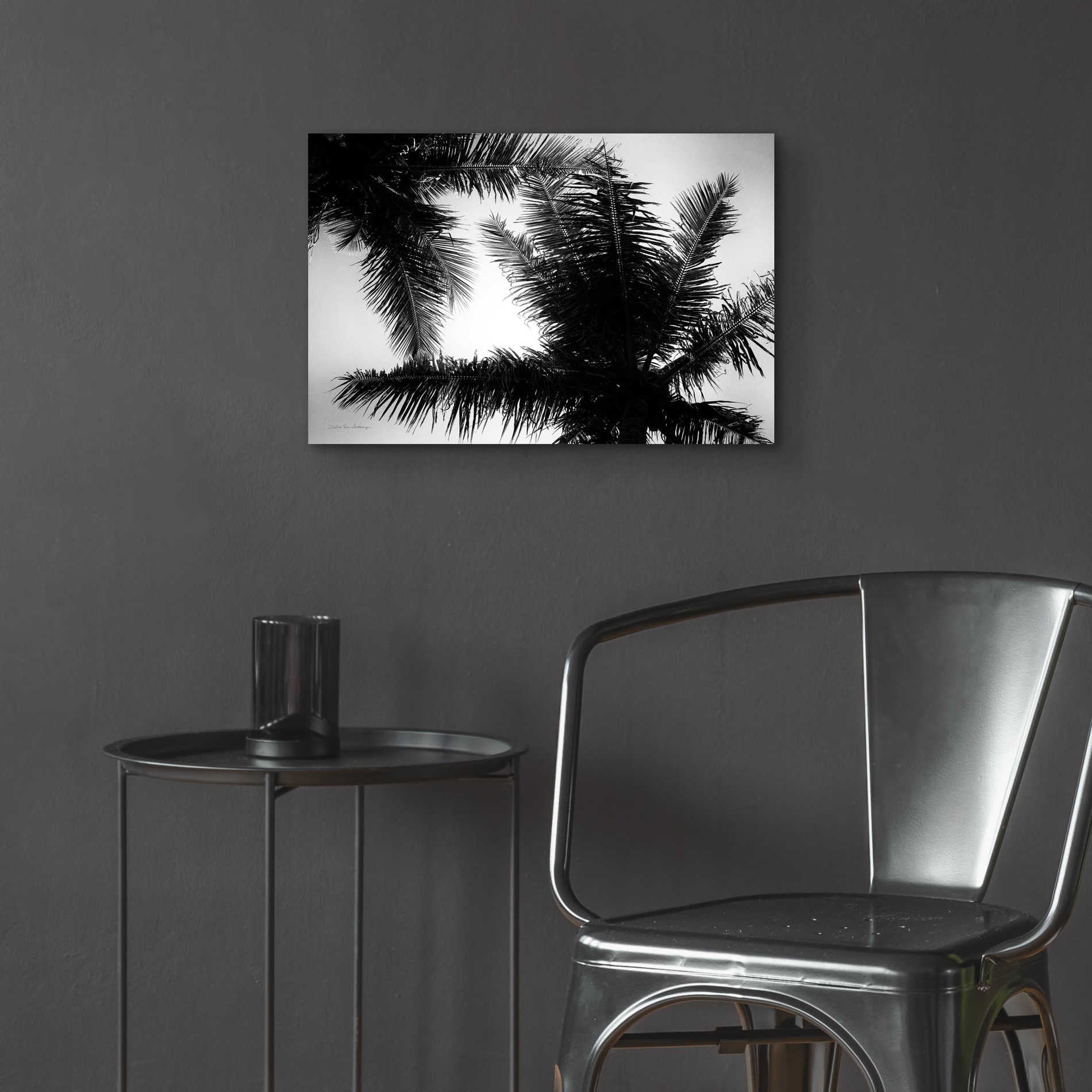 Epic Art 'Palm Tree Looking Up I' by Debra Van Swearingen, Acrylic Glass Wall Art,24x16