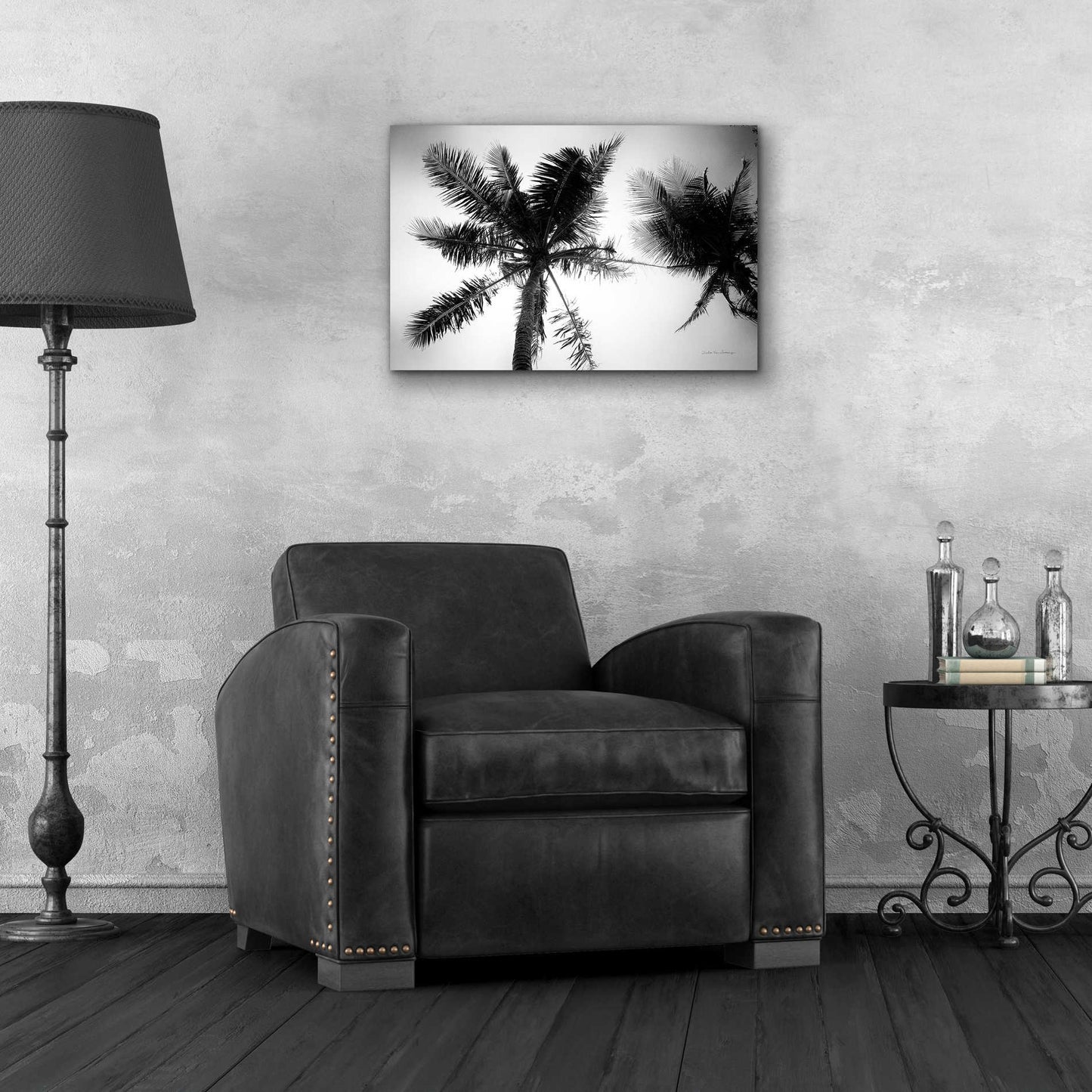 Epic Art 'Palm Tree Looking Up II' by Debra Van Swearingen, Acrylic Glass Wall Art,24x16