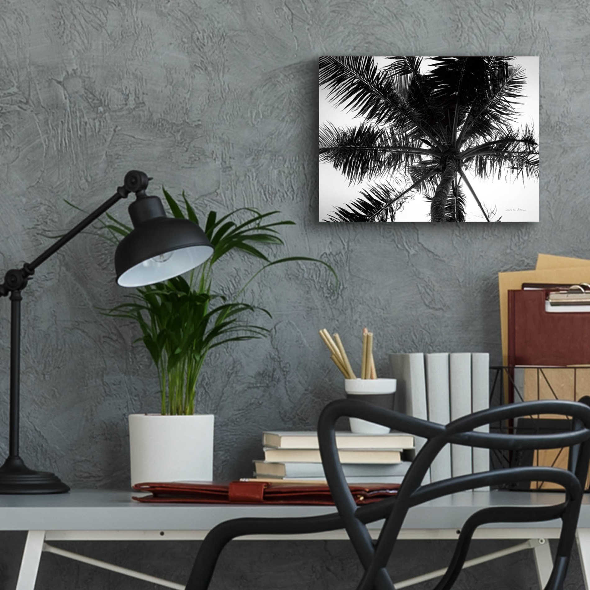 Epic Art 'Palm Tree Looking Up III' by Debra Van Swearingen, Acrylic Glass Wall Art,16x12