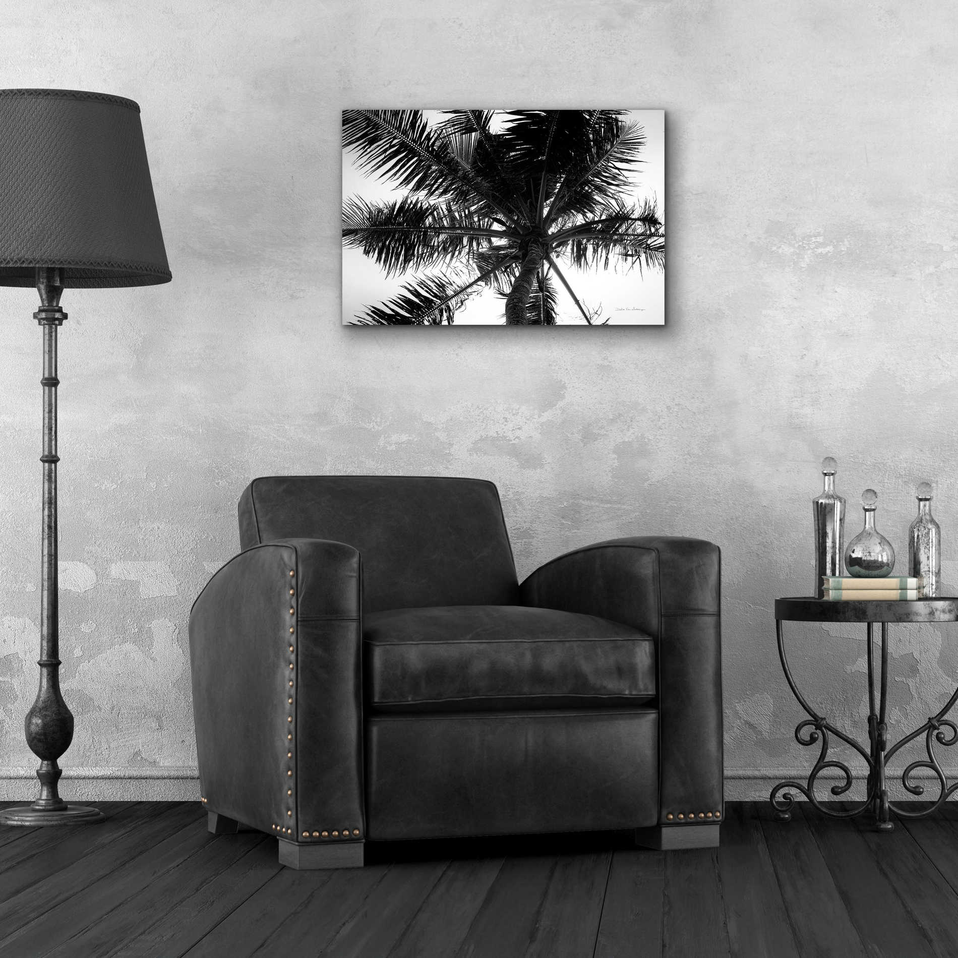 Epic Art 'Palm Tree Looking Up III' by Debra Van Swearingen, Acrylic Glass Wall Art,24x16