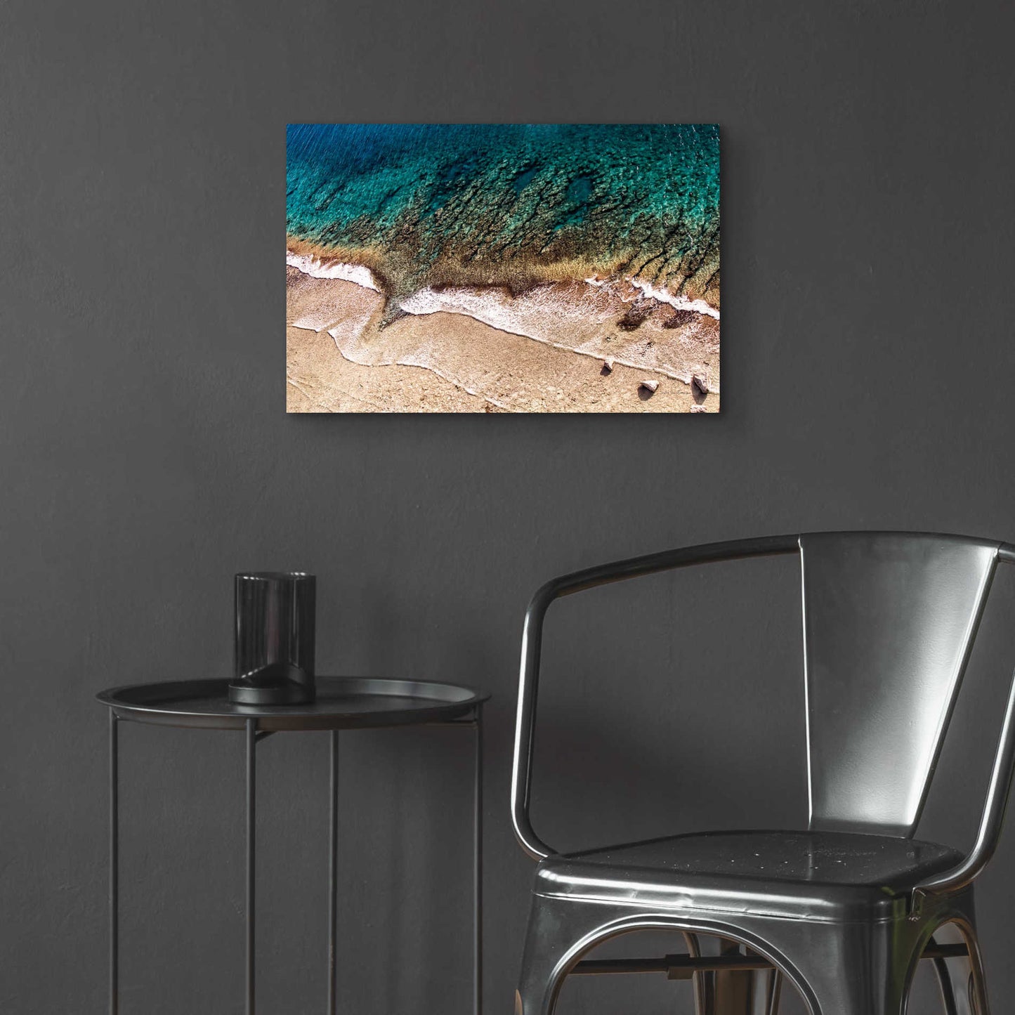 Epic Art 'Sand and Sea' by Debra Van Swearingen, Acrylic Glass Wall Art,24x16