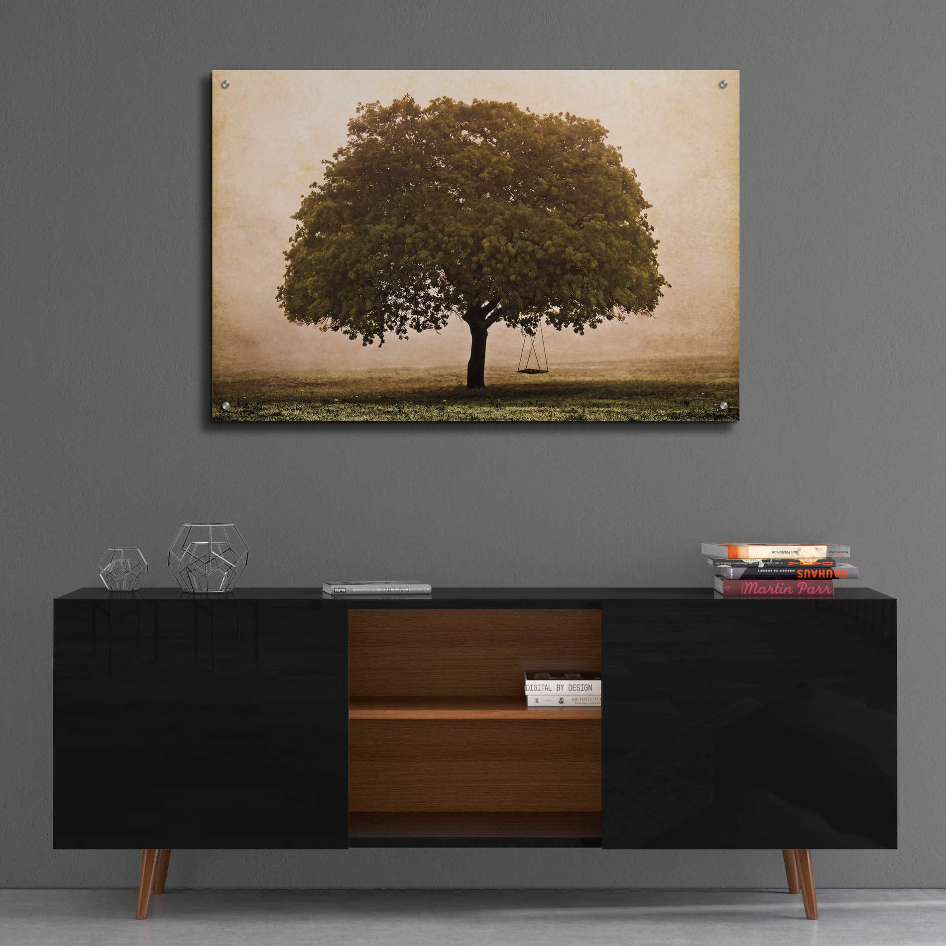 Epic Art 'The Hopeful Oak' by Debra Van Swearingen, Acrylic Glass Wall Art,36x24