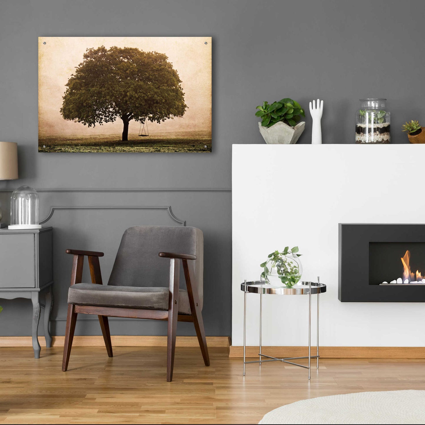 Epic Art 'The Hopeful Oak' by Debra Van Swearingen, Acrylic Glass Wall Art,36x24