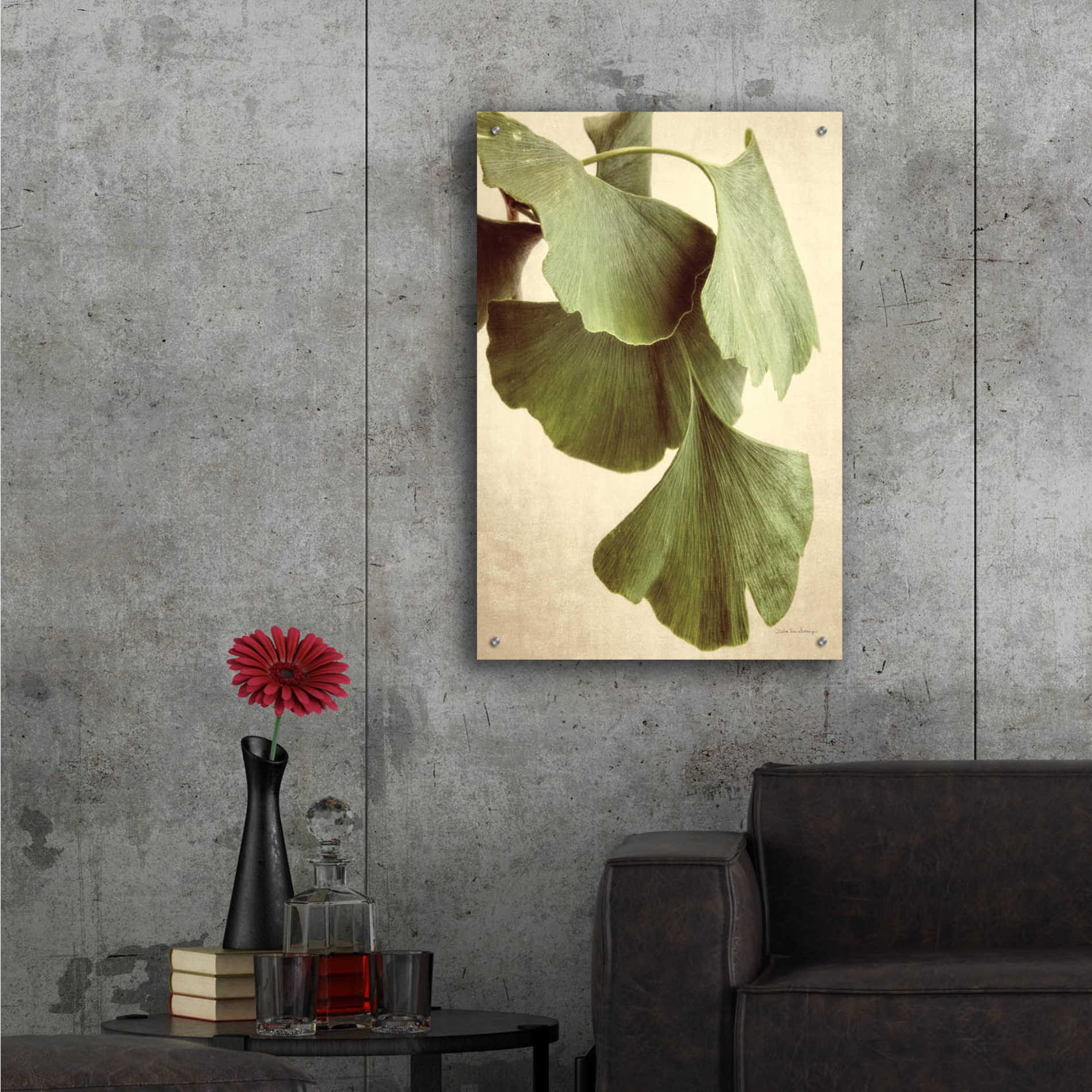 Epic Art 'Gingko Color' by Debra Van Swearingen, Acrylic Glass Wall Art,24x36