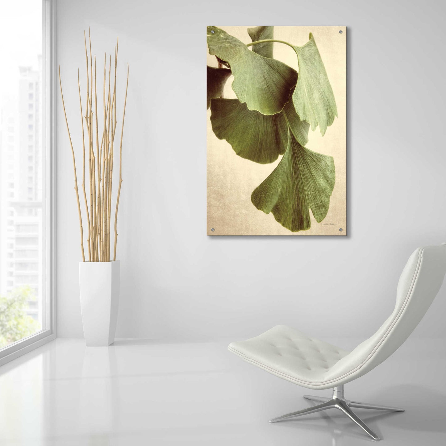 Epic Art 'Gingko Color' by Debra Van Swearingen, Acrylic Glass Wall Art,24x36