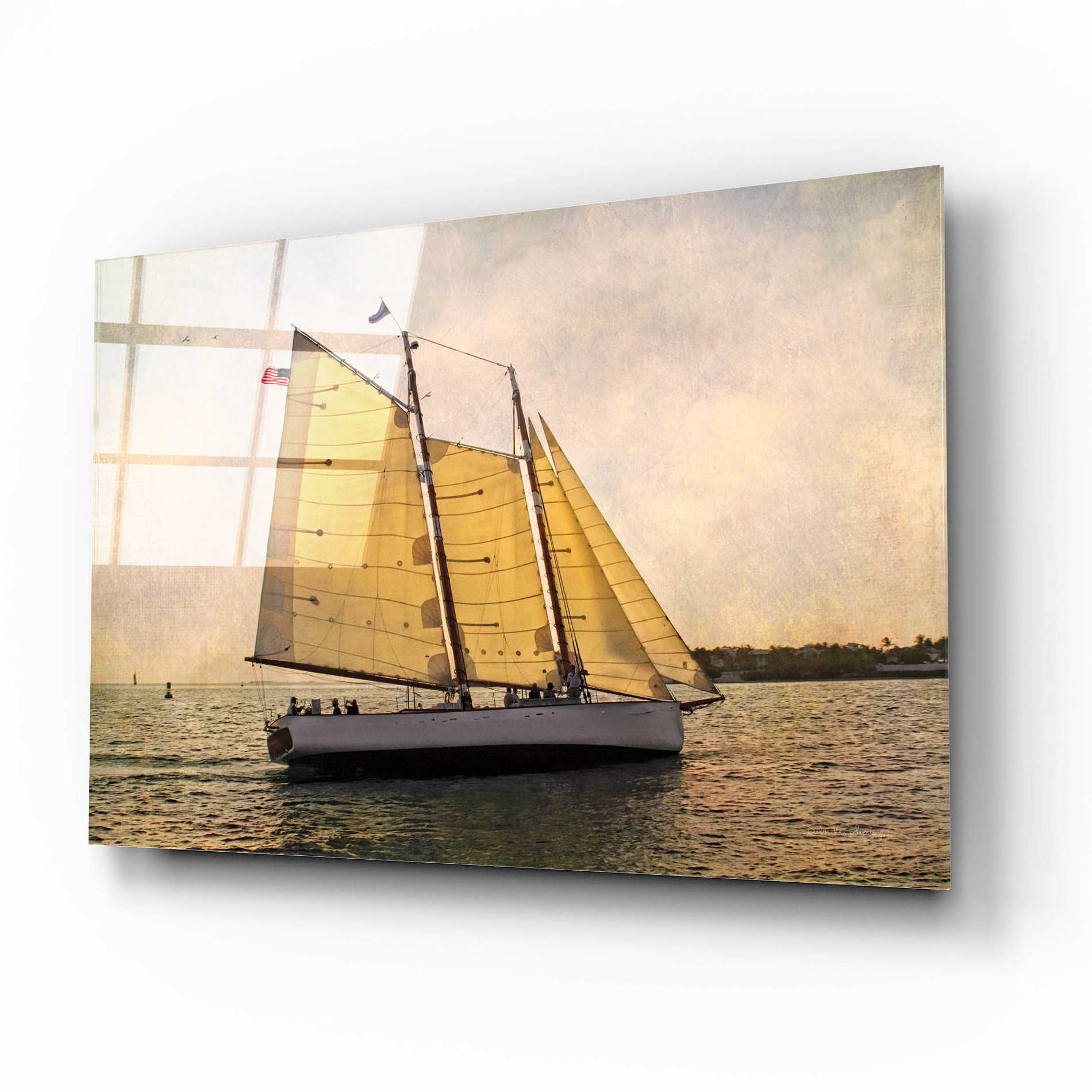 Epic Art 'Morning Sail' by Debra Van Swearingen, Acrylic Glass Wall Art,16x12